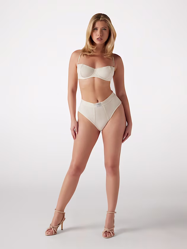 Tessa rib knit balconette bra - GUESS