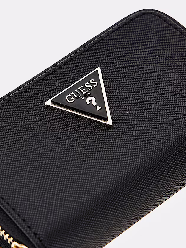 Saffiano Triangle Logo Mini Wallet - GUESS