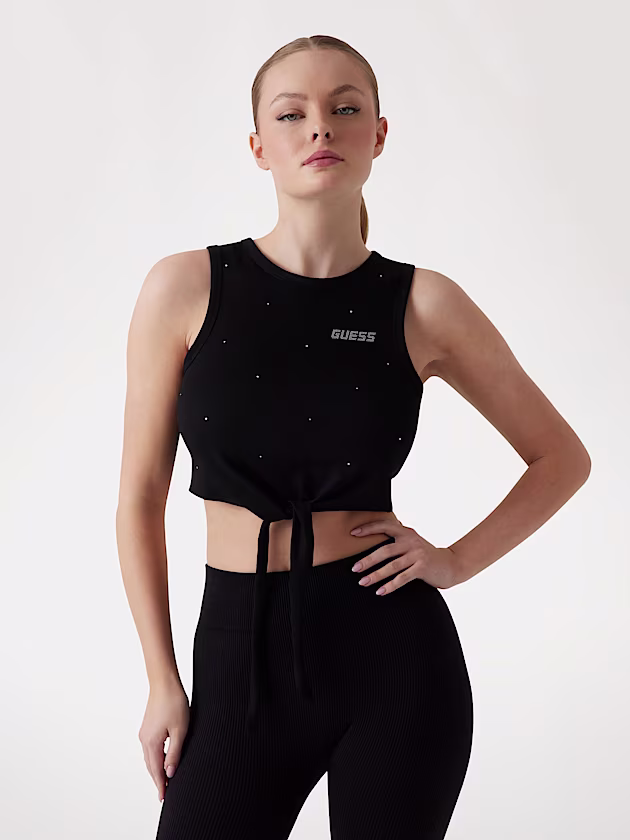 Front knot cropped T-shirt - GUESS