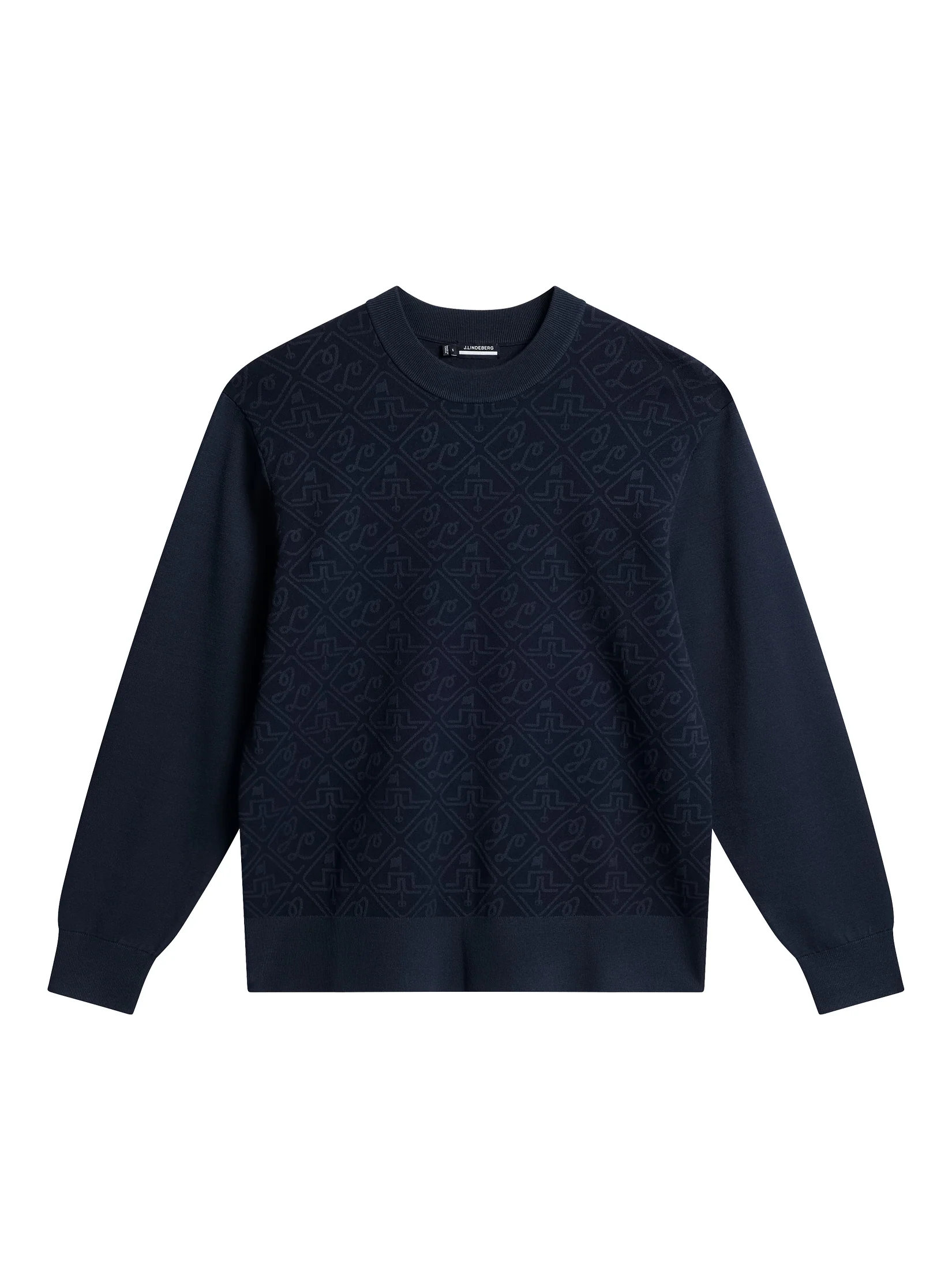 Finn Jacquard Knitted Sweater JL Navy
