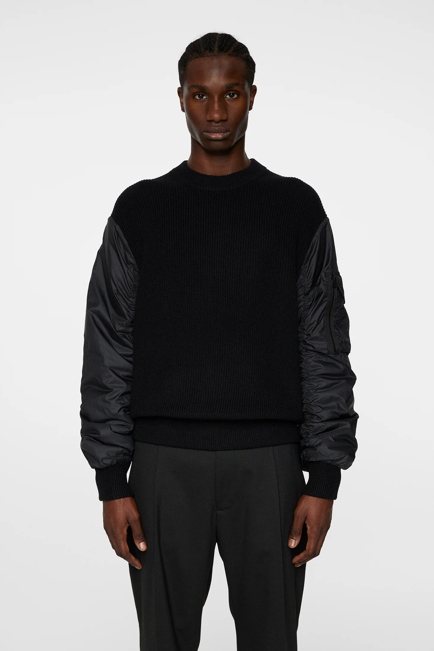 Bow Bomber Knit Hybrid Black