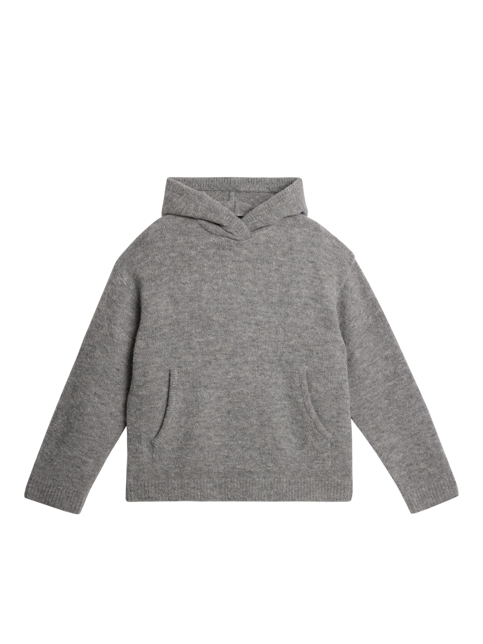 Broon Alpaca Blend Hoodie Mid Grey Melange