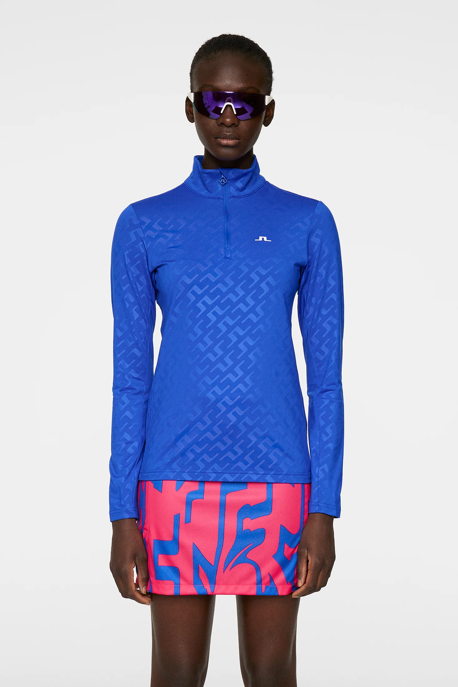 Lauryn Deboss Mid Layer Bias Bridge Blue