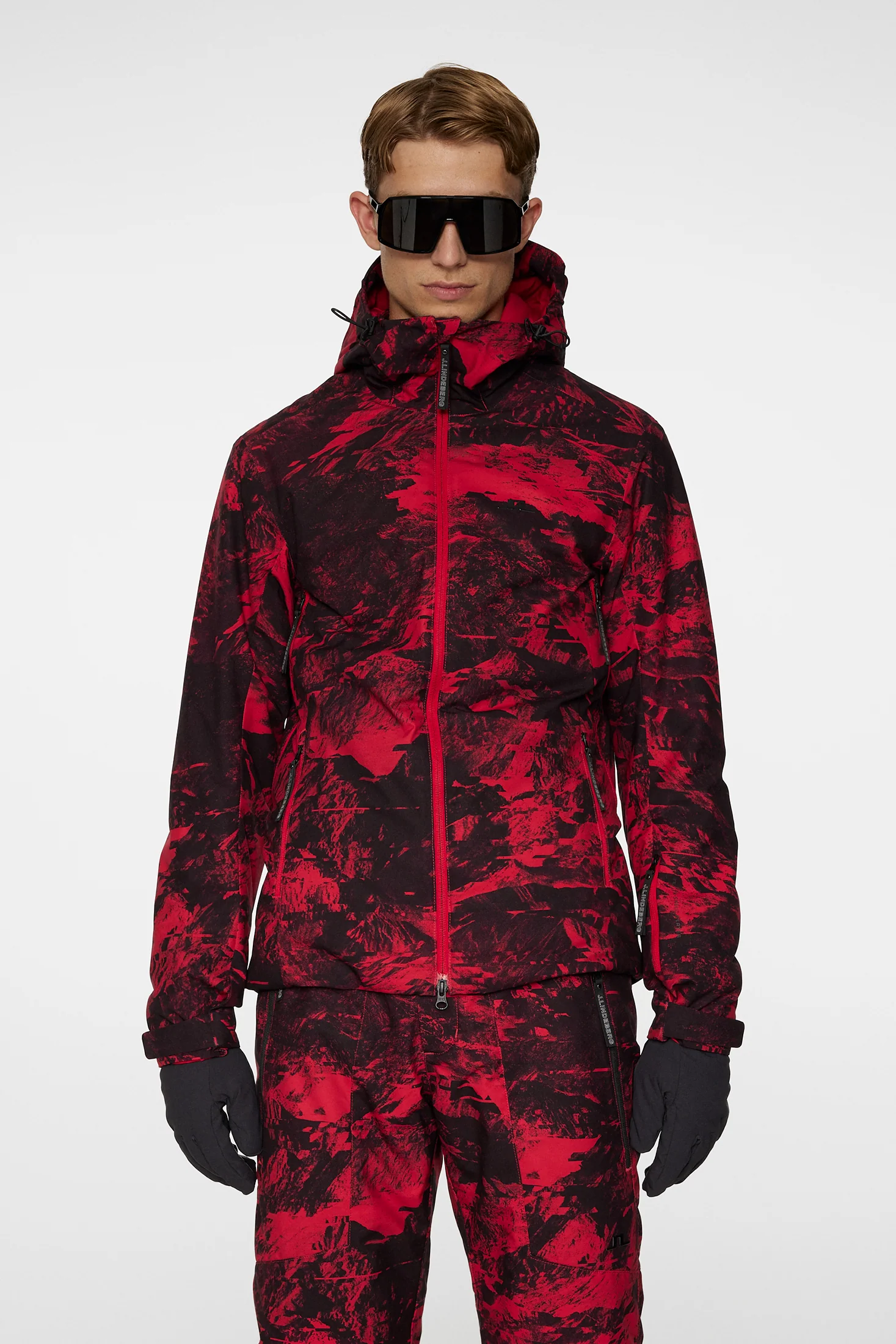 Ace Jacket Printed Glitch Bridge Blue