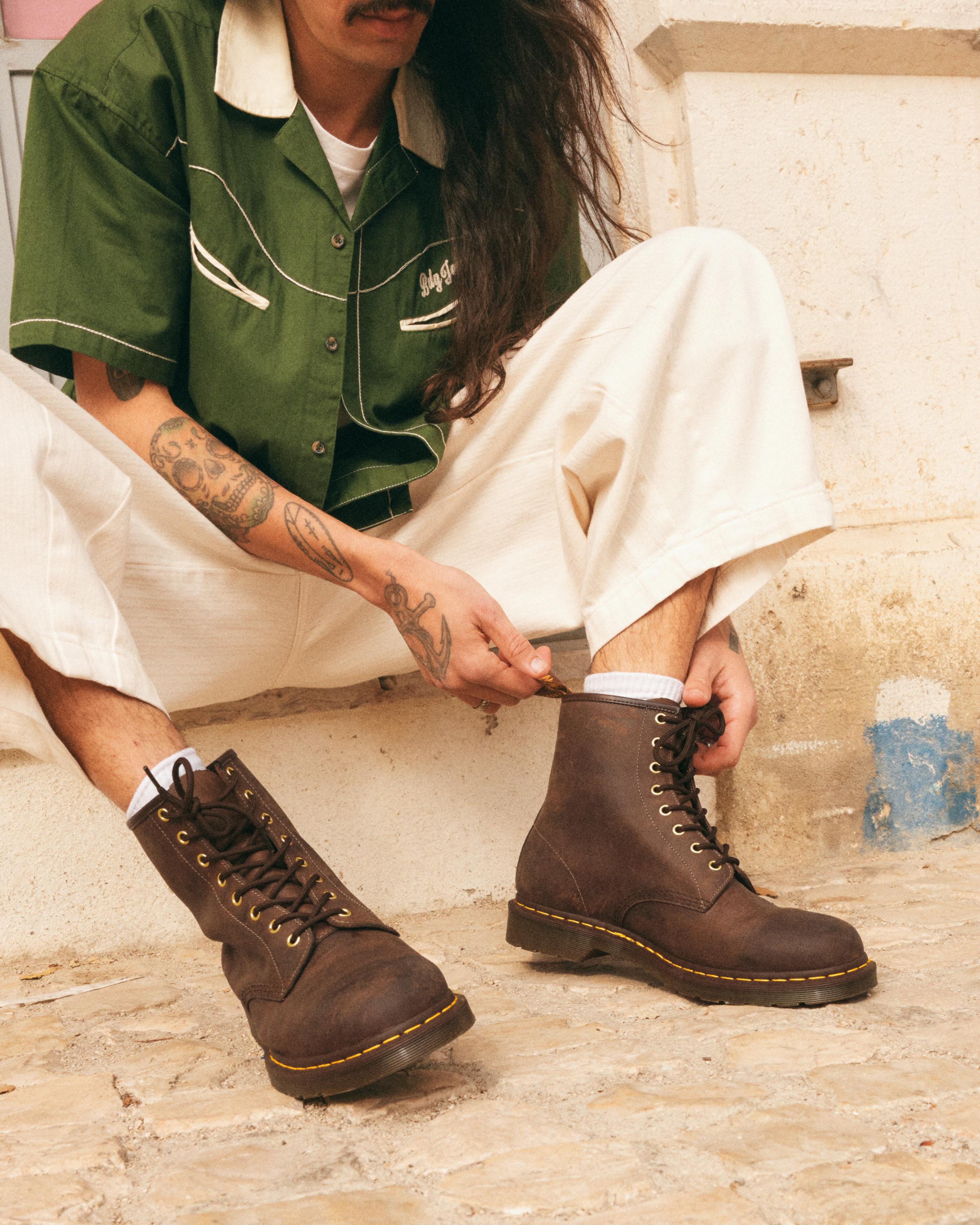 1460 Crazy Horse Leather Lace Up Boots