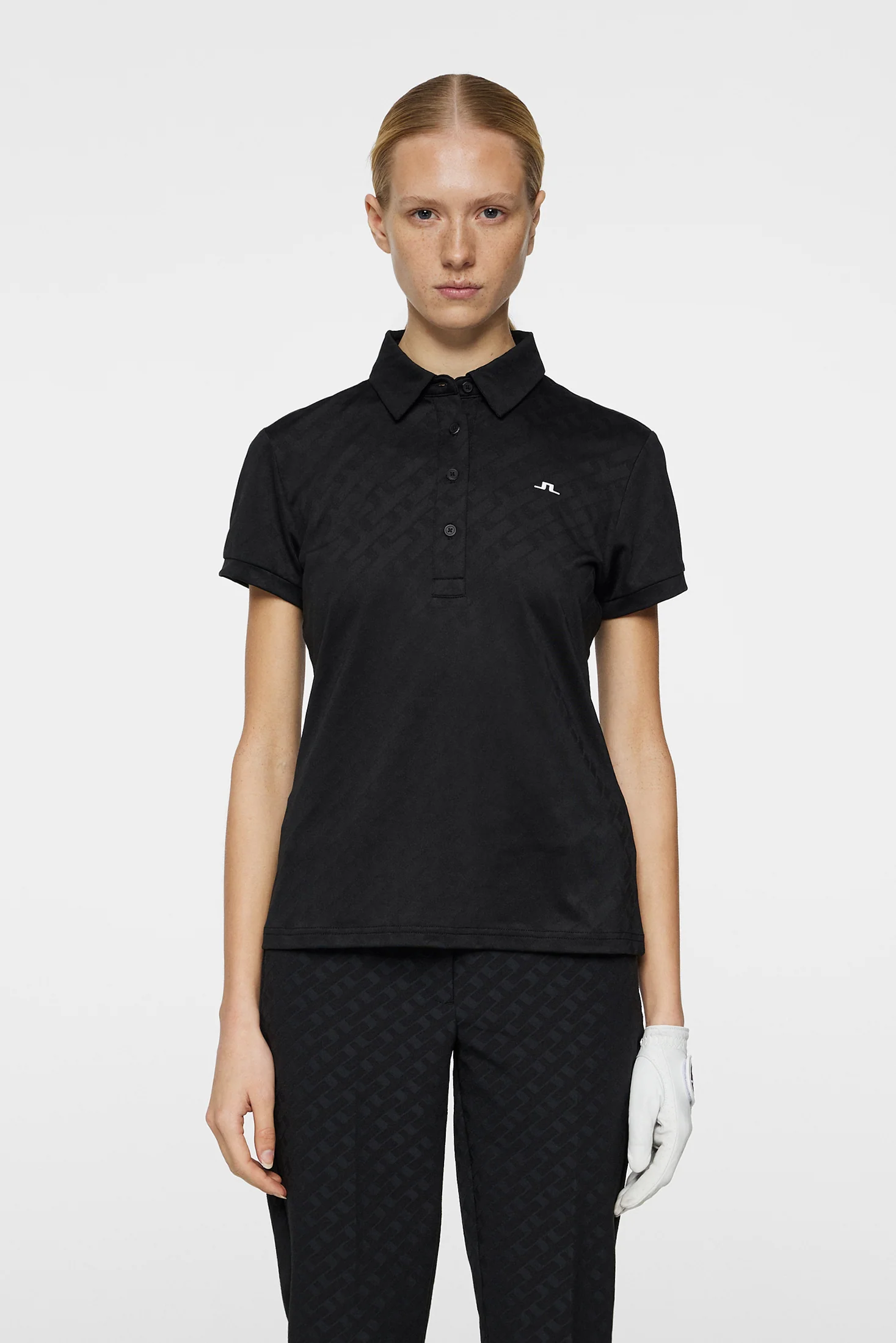Alaya Jacquard Polo Black
