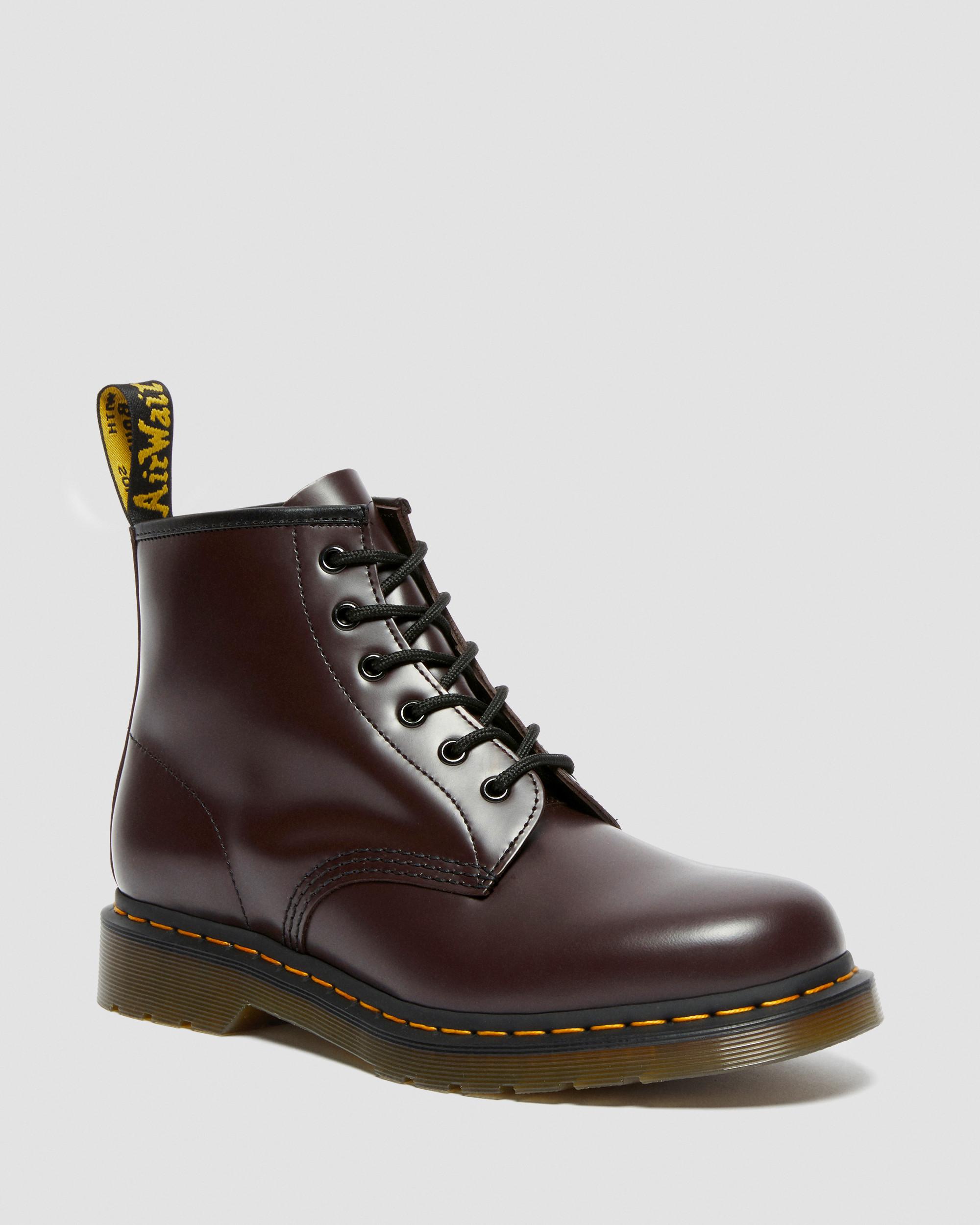101 Yellow Stitch Smooth Leather Ankle Boots