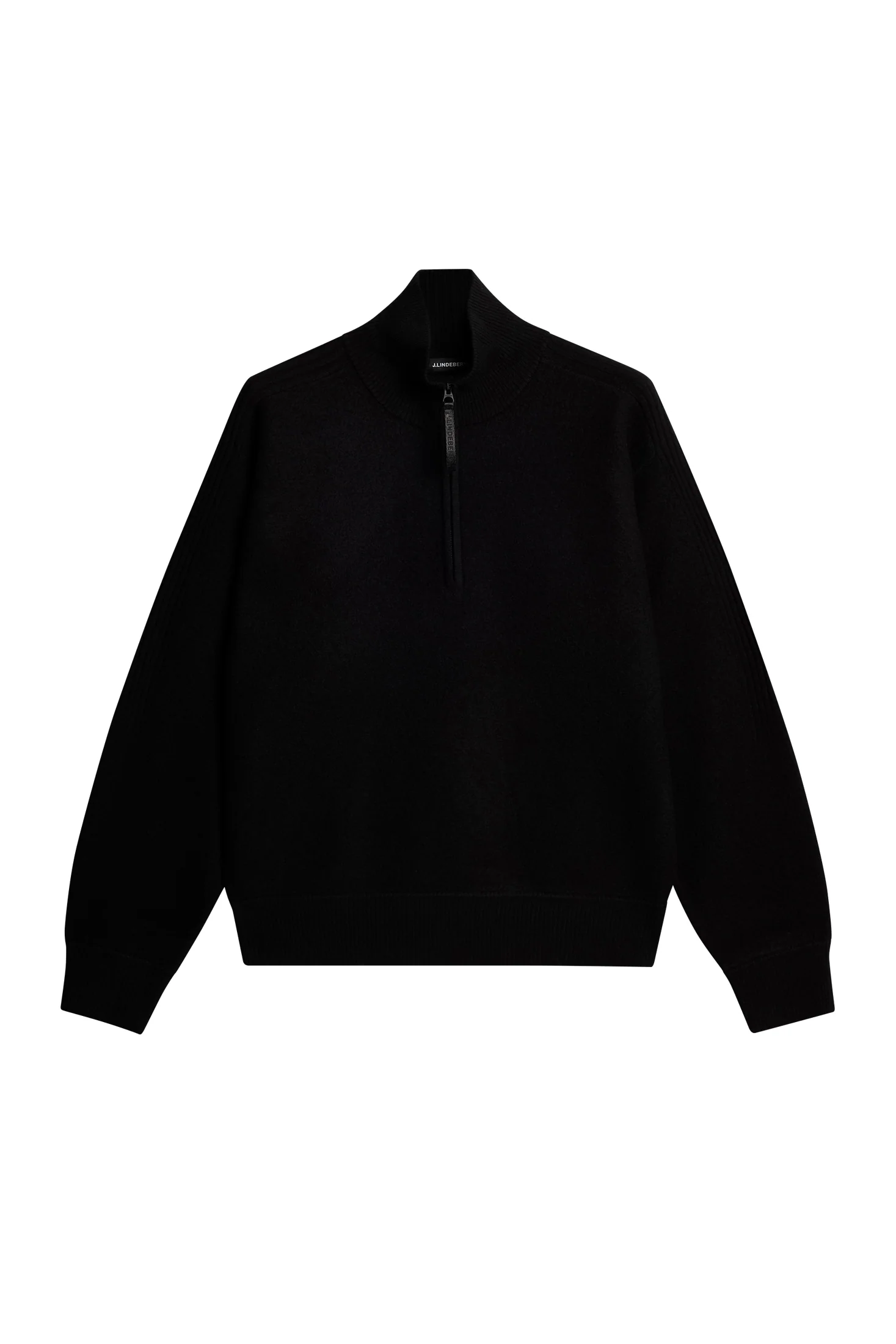 Bon Boiled Wool Quarter Zip Lava Smoke