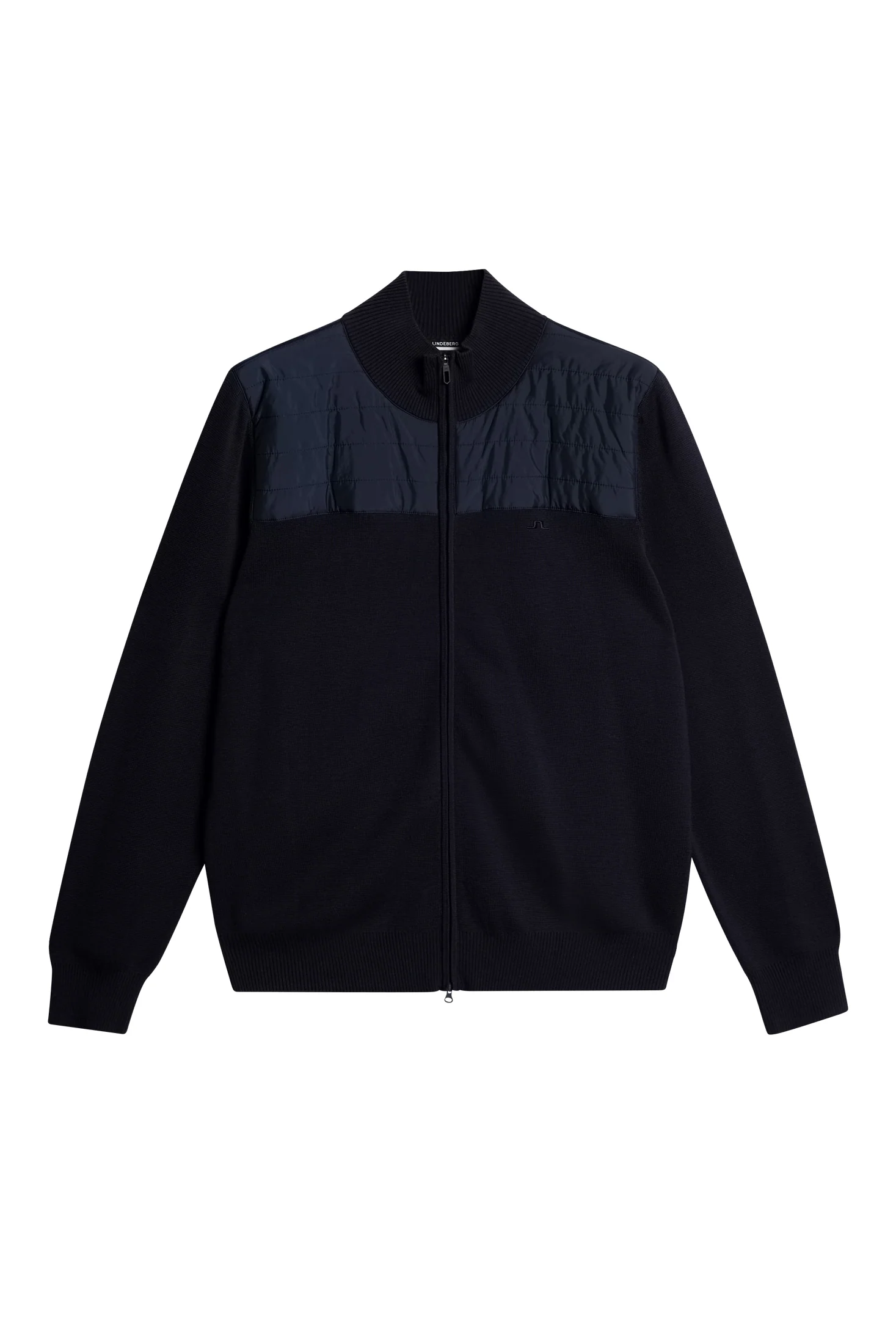 Bridge Knitted Hybrid Sweater Black