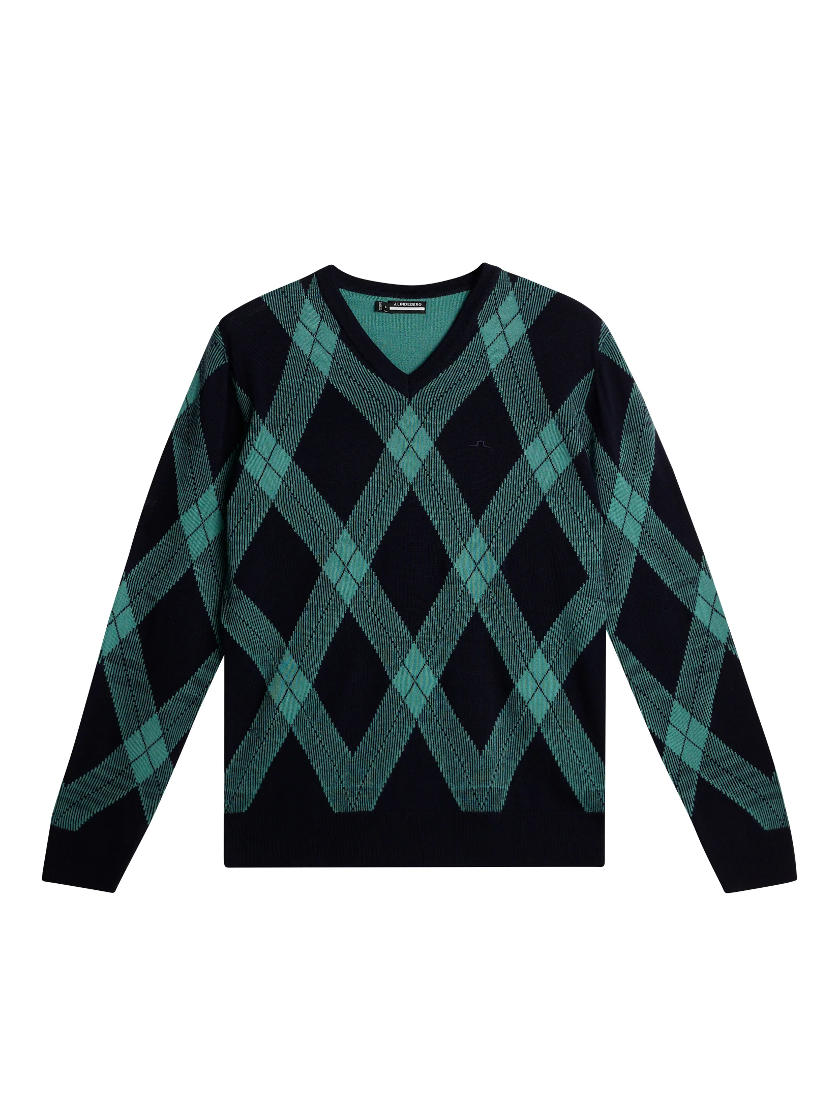 Billy V Neck Knit Glenmuir Tartan Teal L