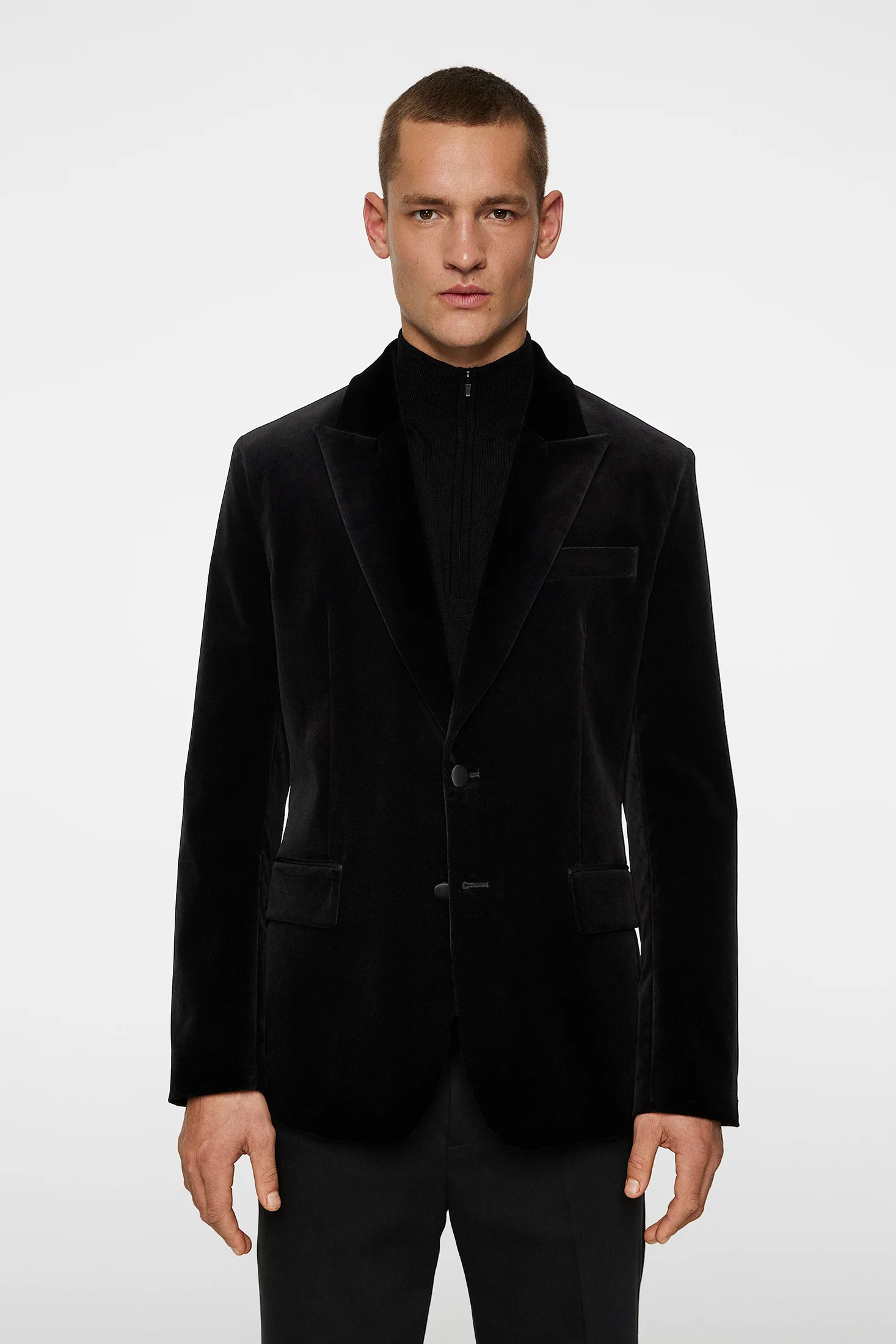 Lenny S Velvet Blazer Black