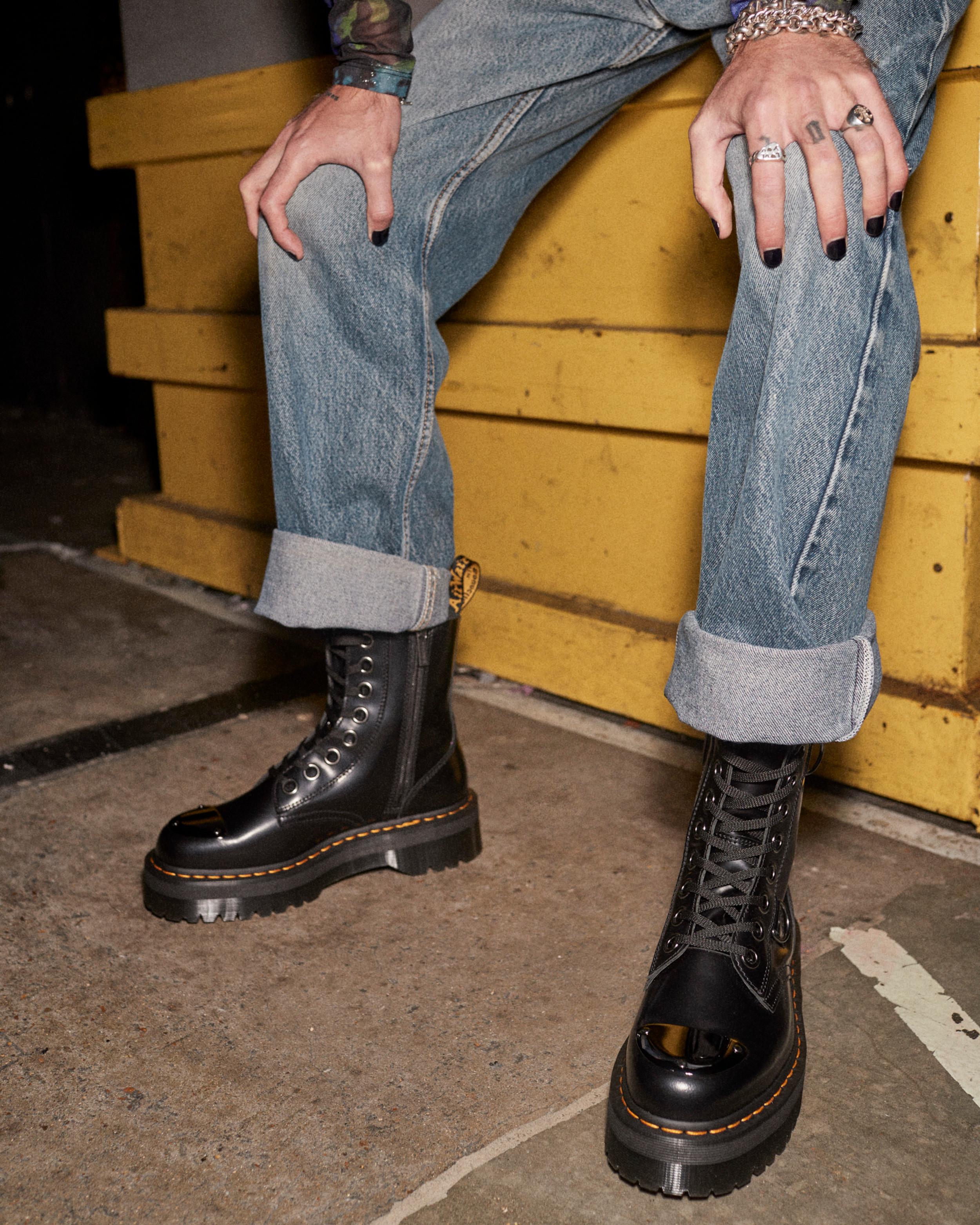 Jadon Buttero Leather Platform Boots