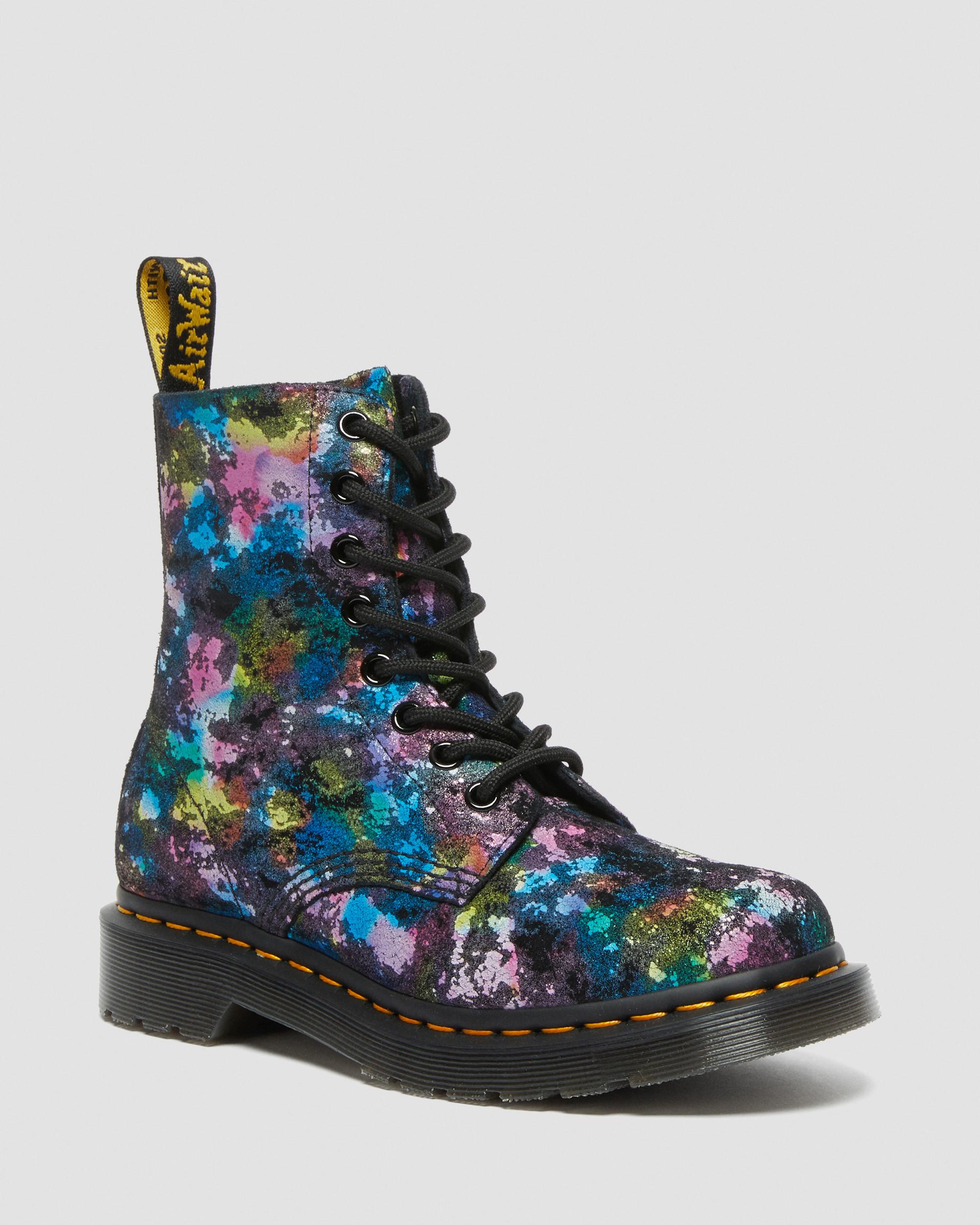 1460 Pascal Rainbow Suede Lace Up Boots
