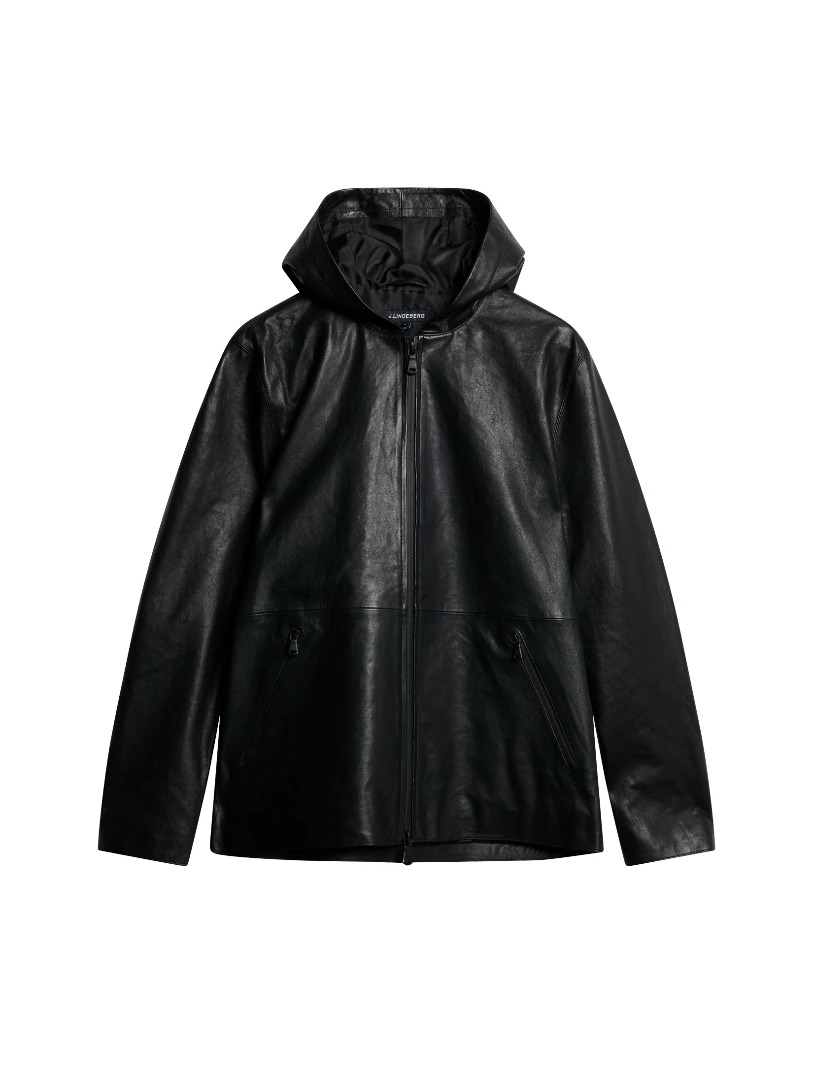 Hadley Leather Hoody Jacket Black