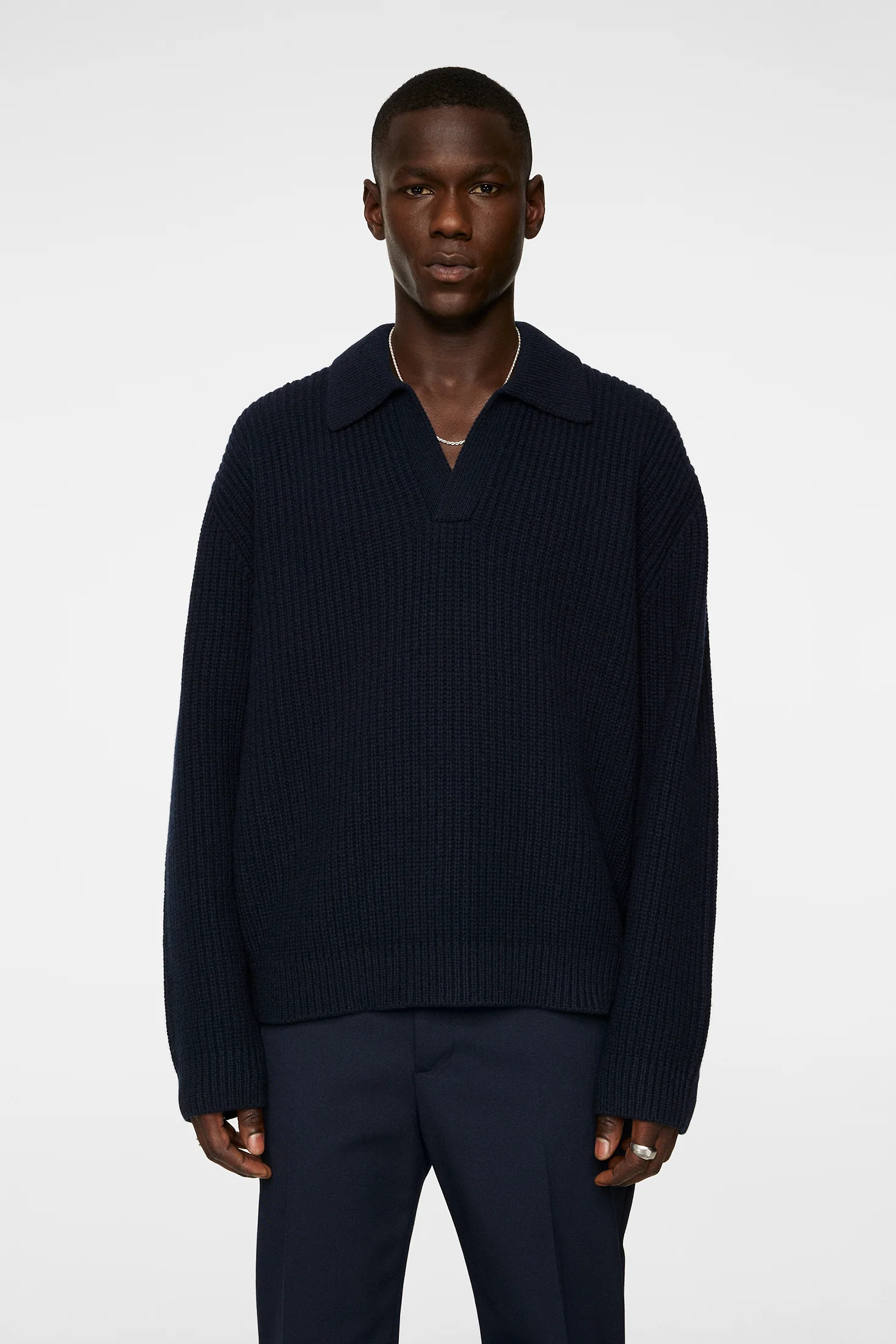 Jethro Heavy Polo Knit JL Navy