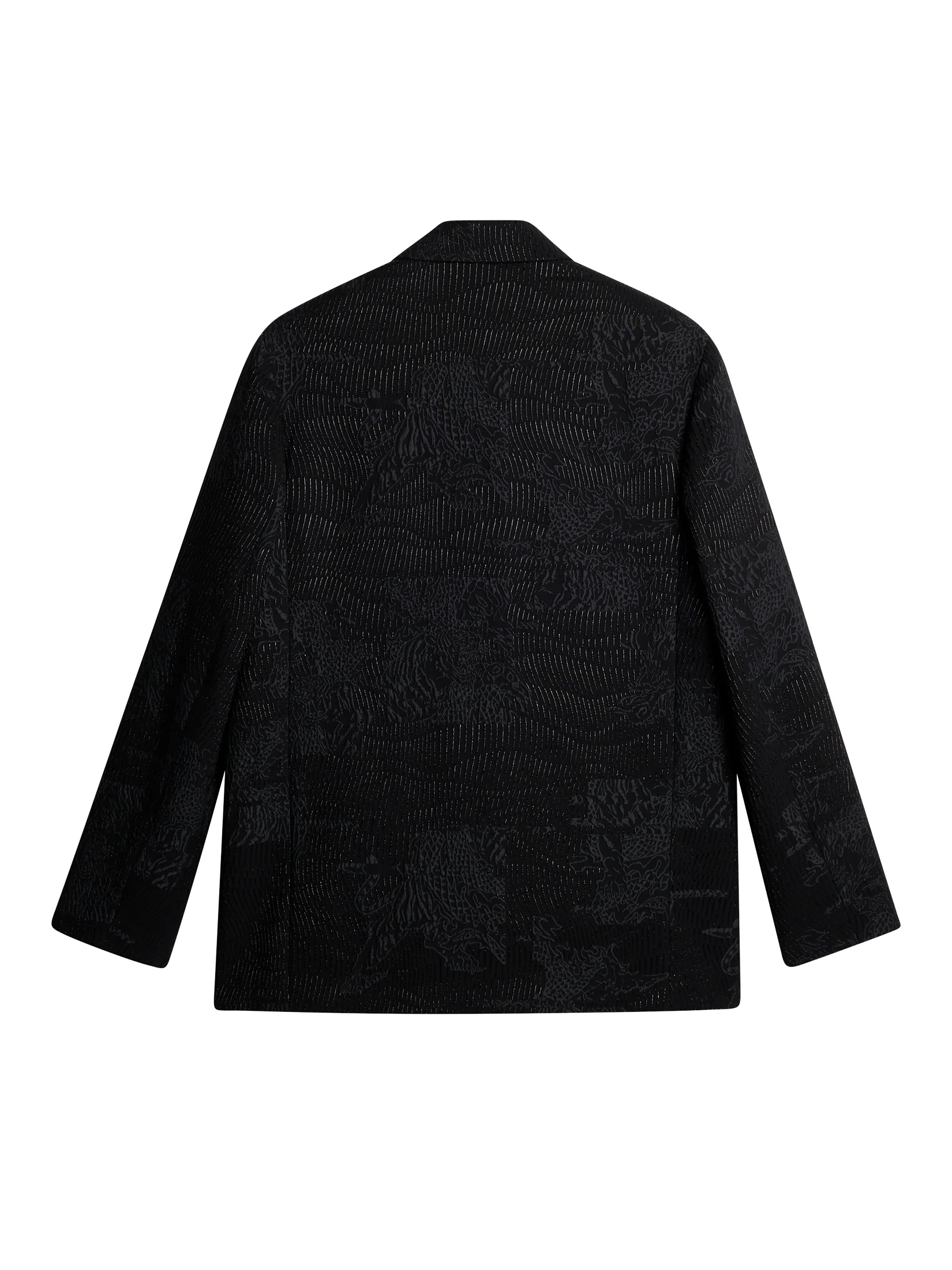 David U Jacquard Blazer Black