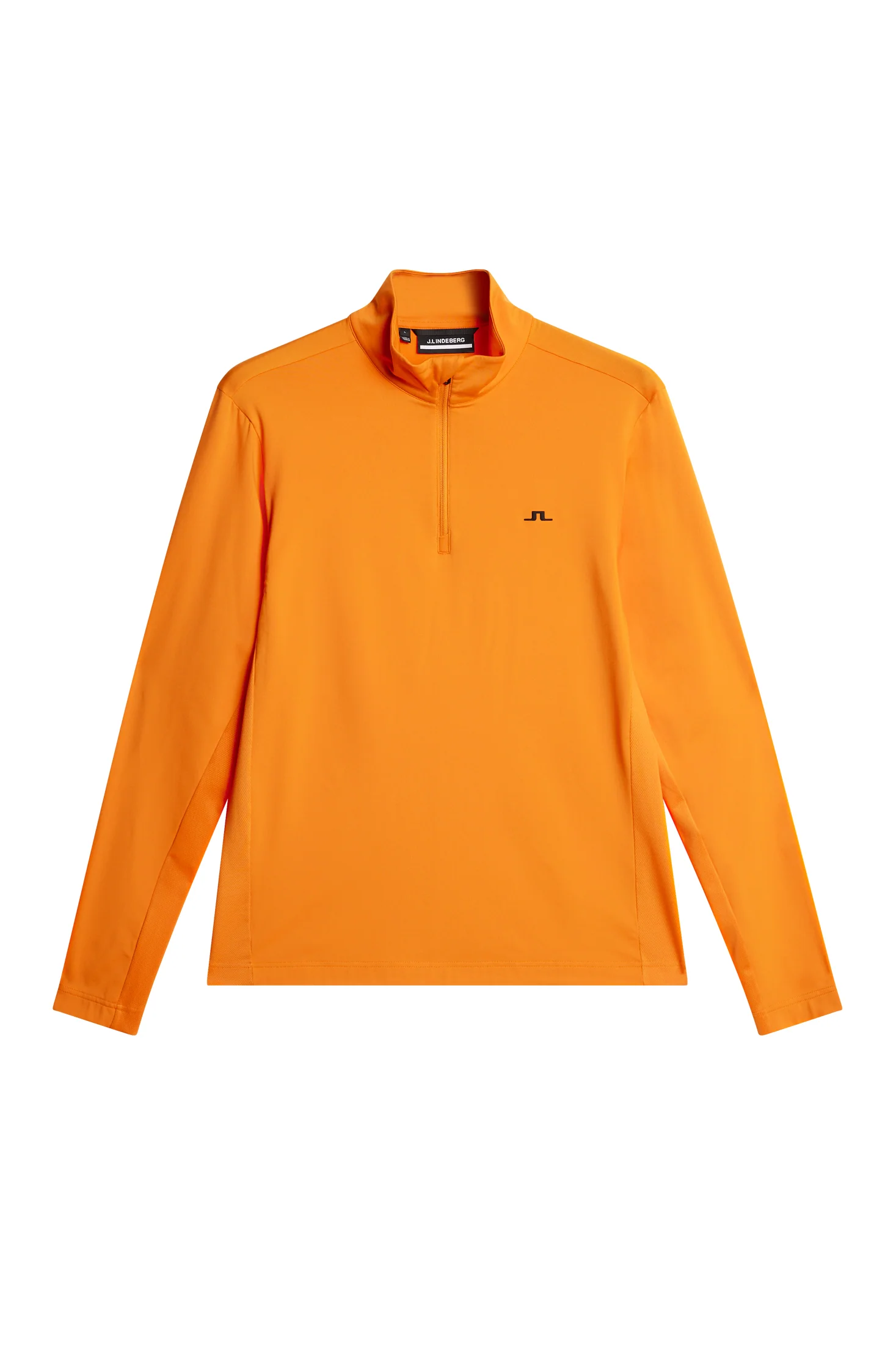 Luke Quarter Zip Mid Layer Persimmon Orange