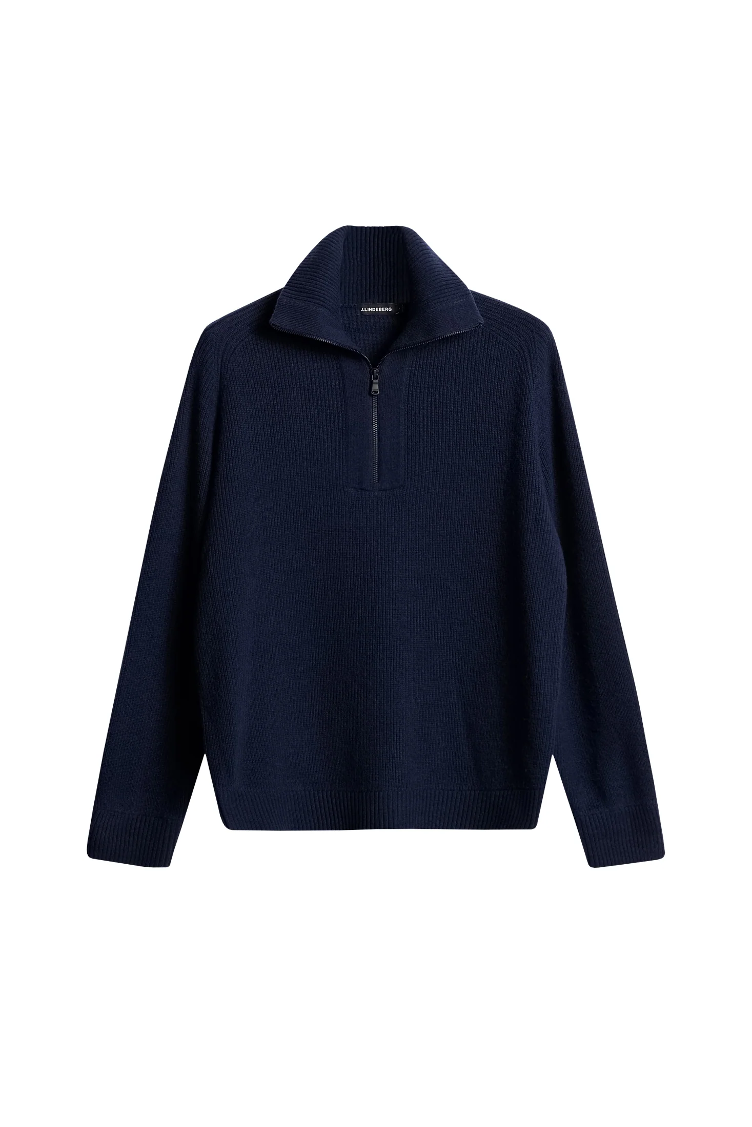 Wilmer Quarter Zip Knit Mid Grey Melange