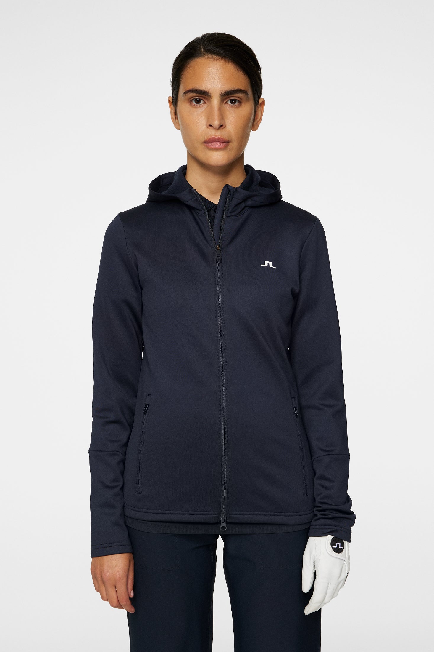 W Aerial Zip Hood Black