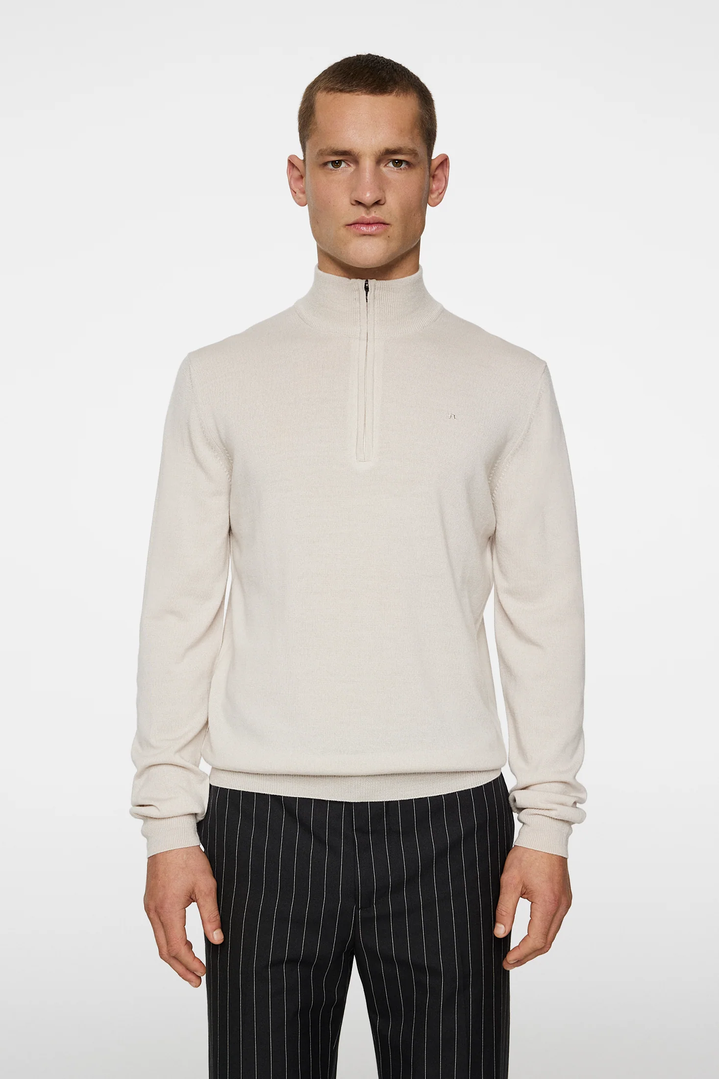 Kiyan Merino Quarter Zip Key Largo Melange