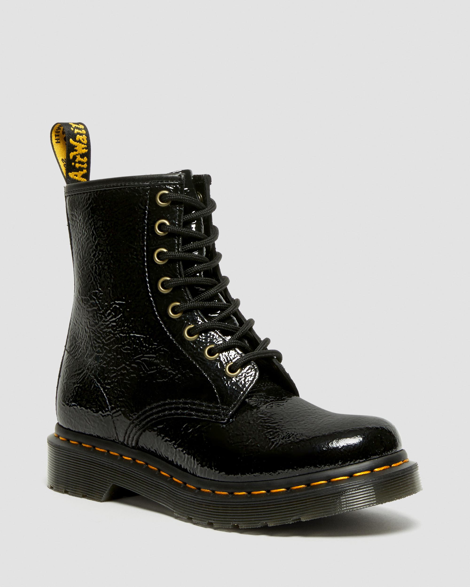 1460 Distressed Patent Leather Boots