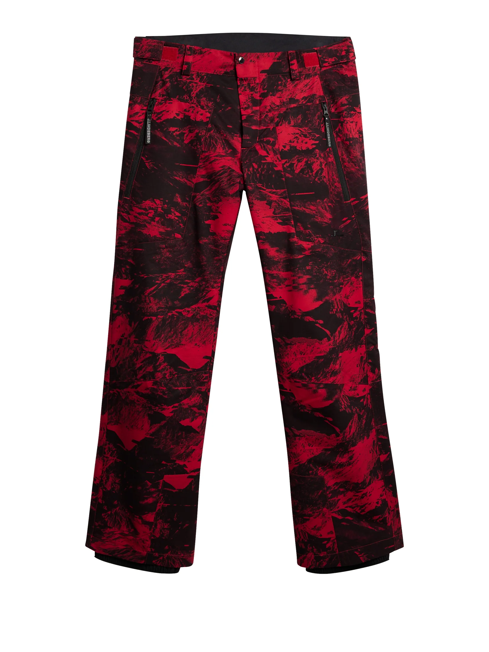 Clarke Pant Printed Mountain Glitch Red