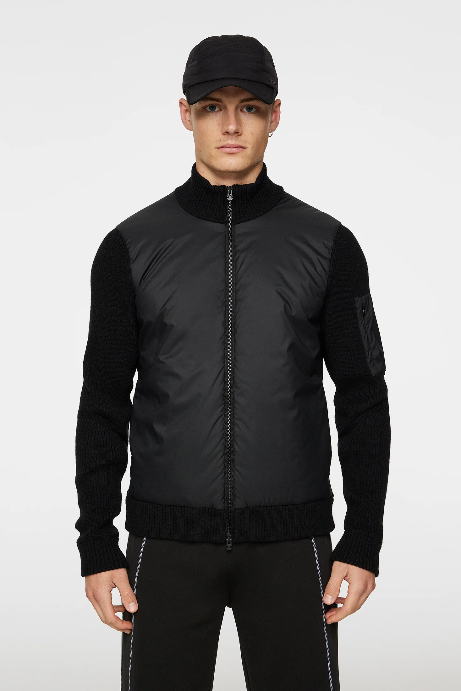 Beck Knitted Hybrid Jacket Black