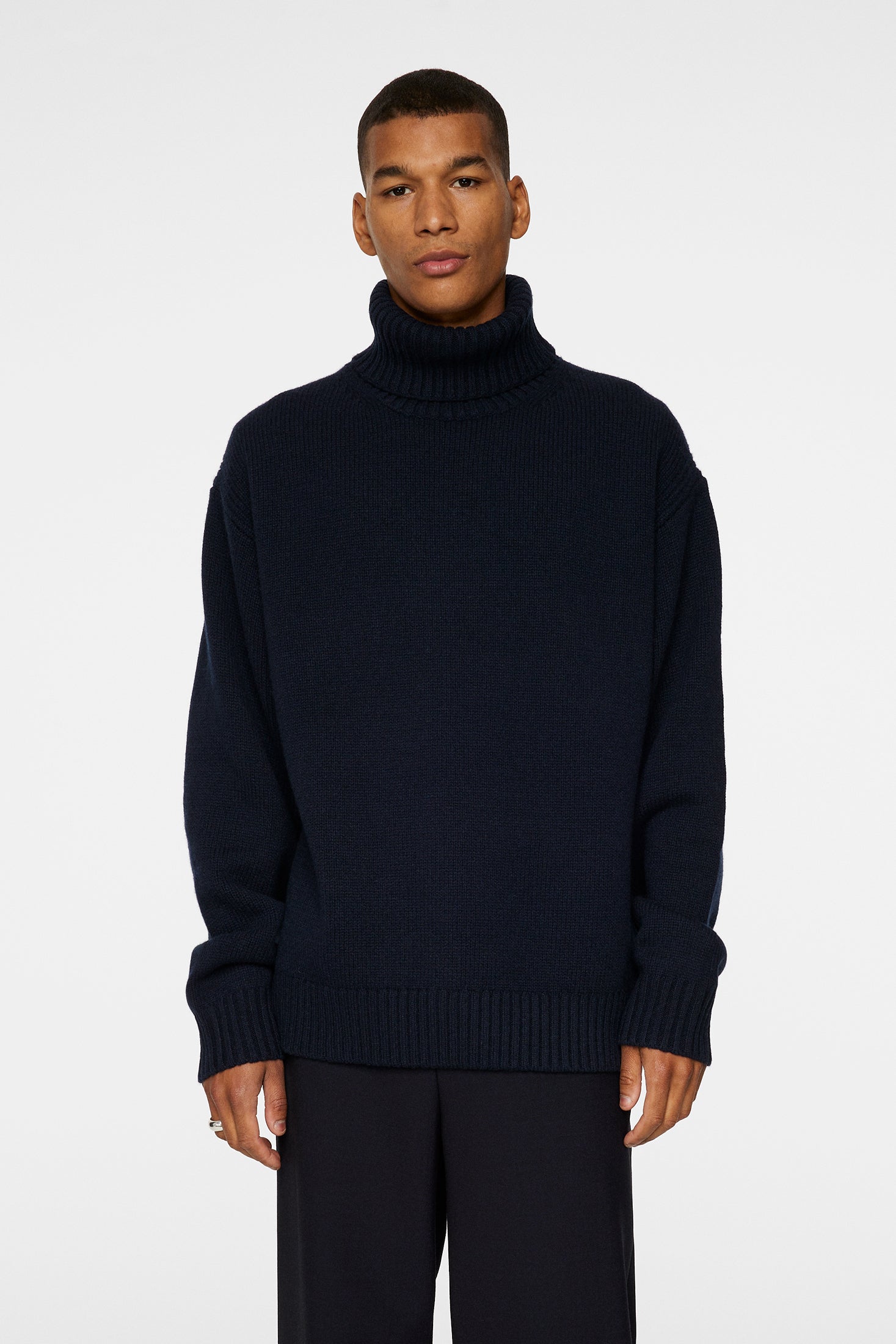 Todd Heavy Knit Turtleneck JL Navy