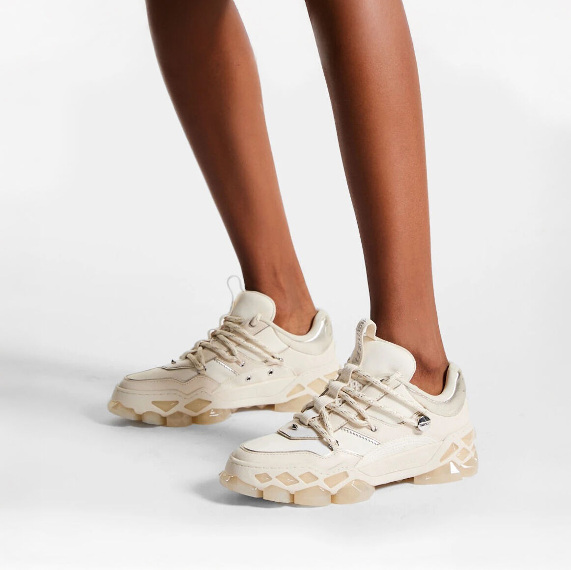 Diamond X II F Latte Leather Trainers