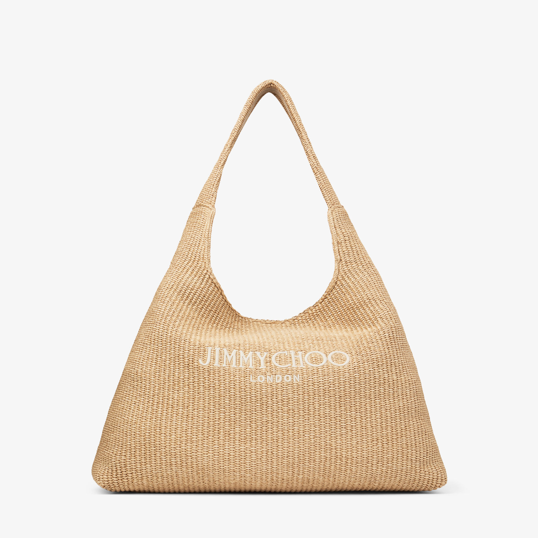 Beach Diamond Hobo L Natural Raffia Shoulder Bag