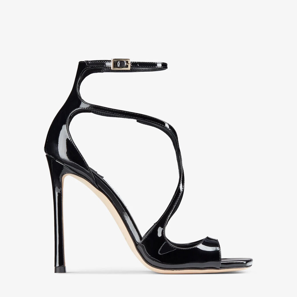 Azia 110 Black Patent Leather Sandals