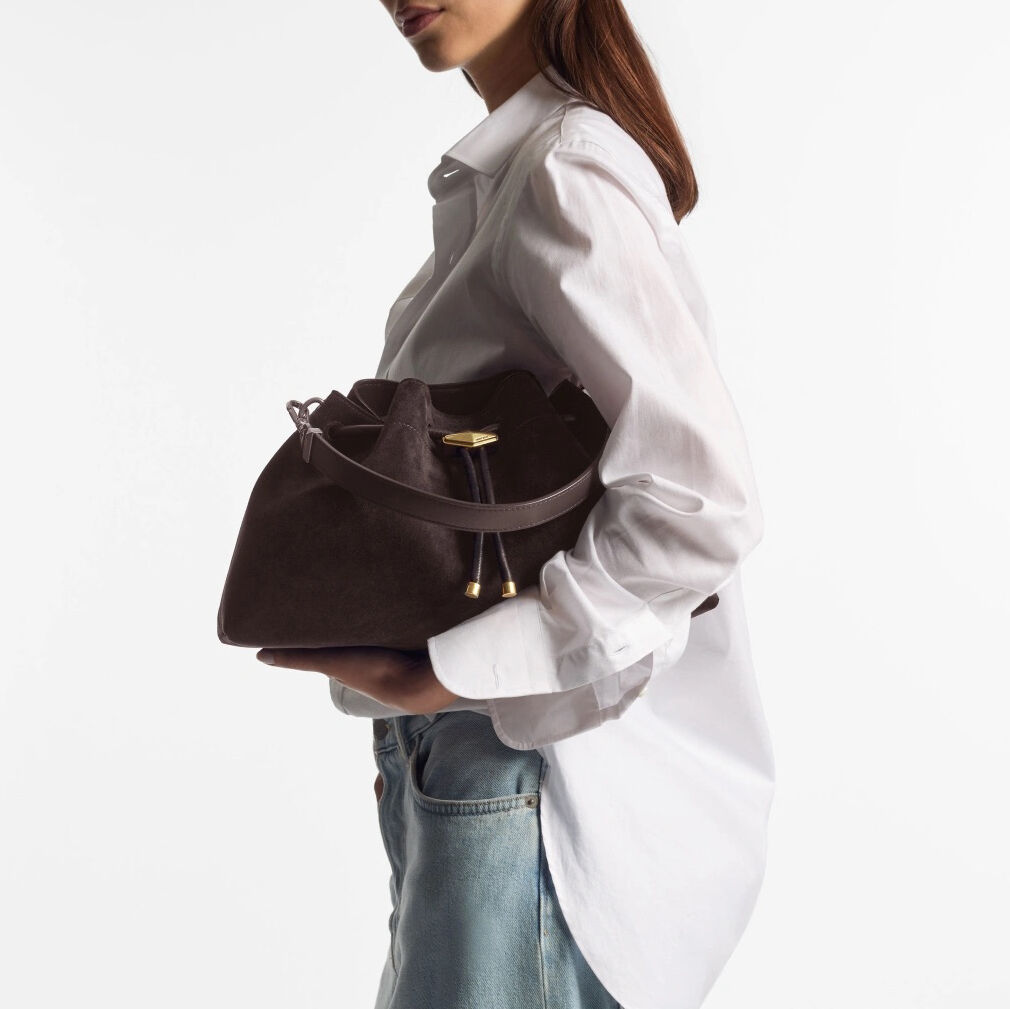 Cinch M Coffee Suede Shoulder Bag