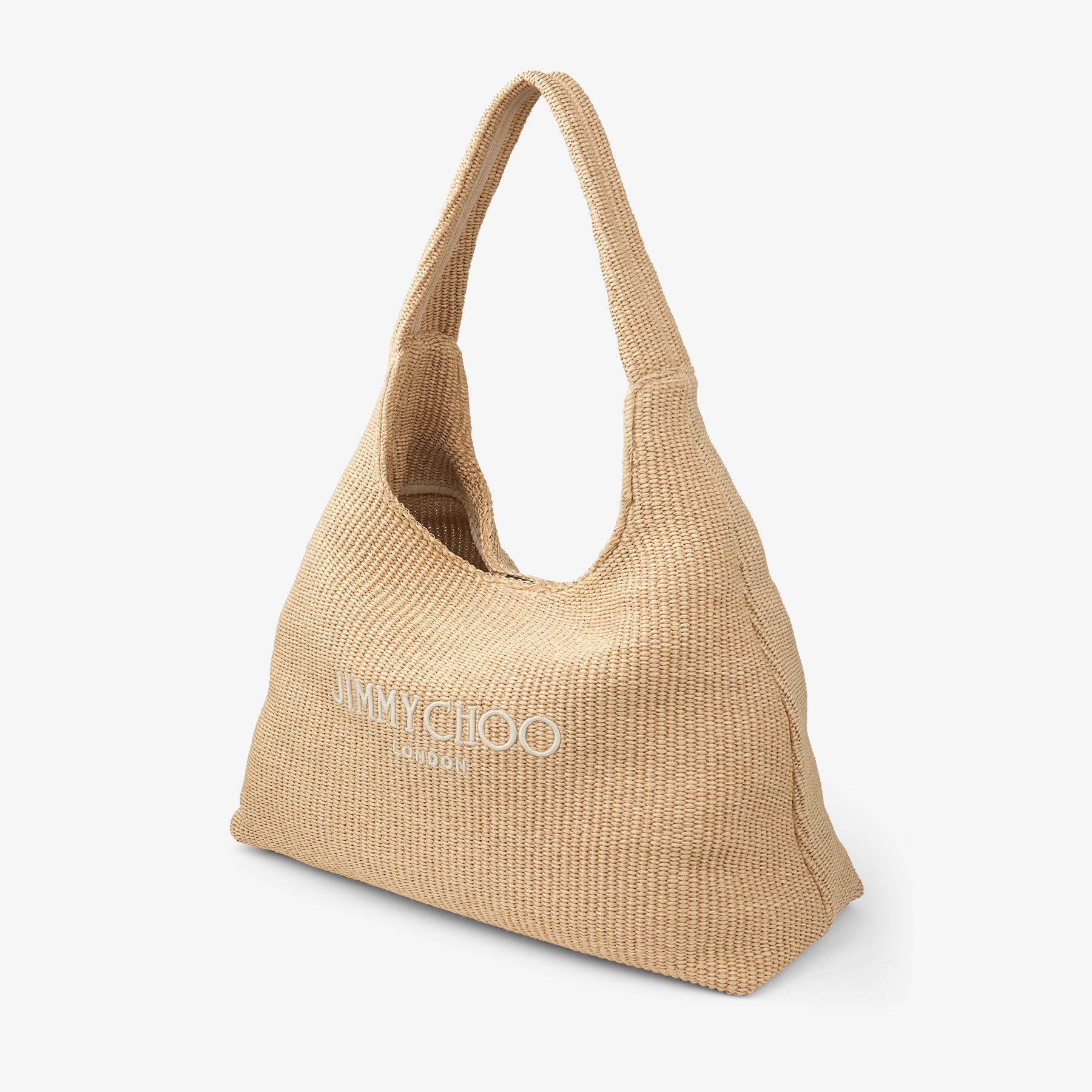 Beach Diamond Hobo L Natural Raffia Shoulder Bag