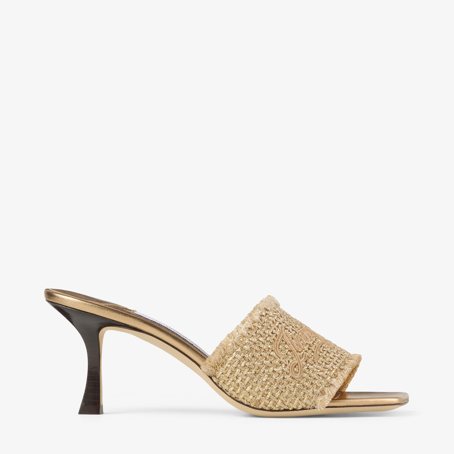 Alexia 70 Gold Woven Lurex Sandals