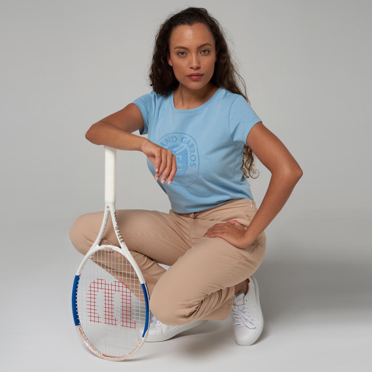 Roland-Garros woman trousers - Beige - ROLAND-GARROS
