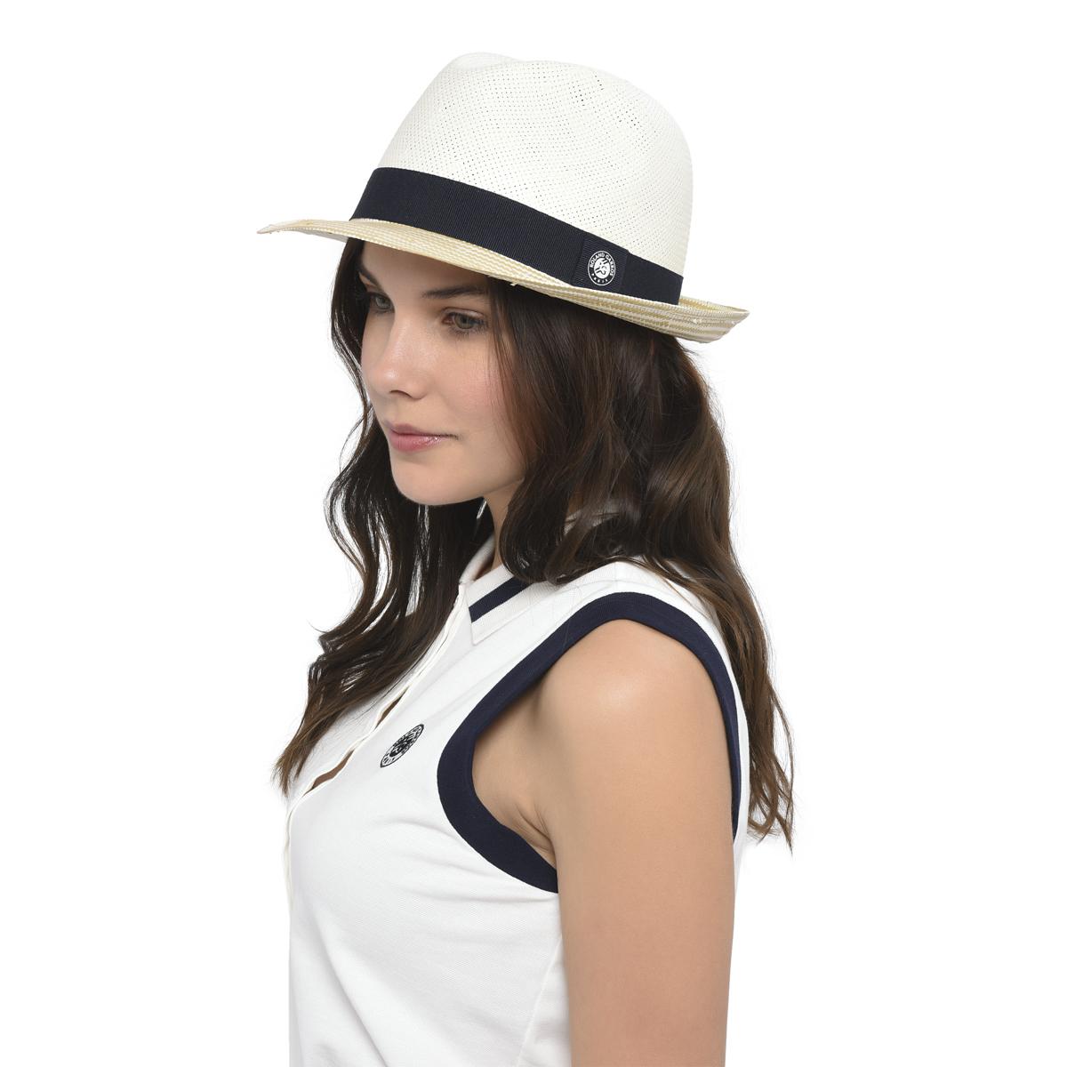 Roland-Garros two colors paper trilby - navy - ROLAND-GARROS