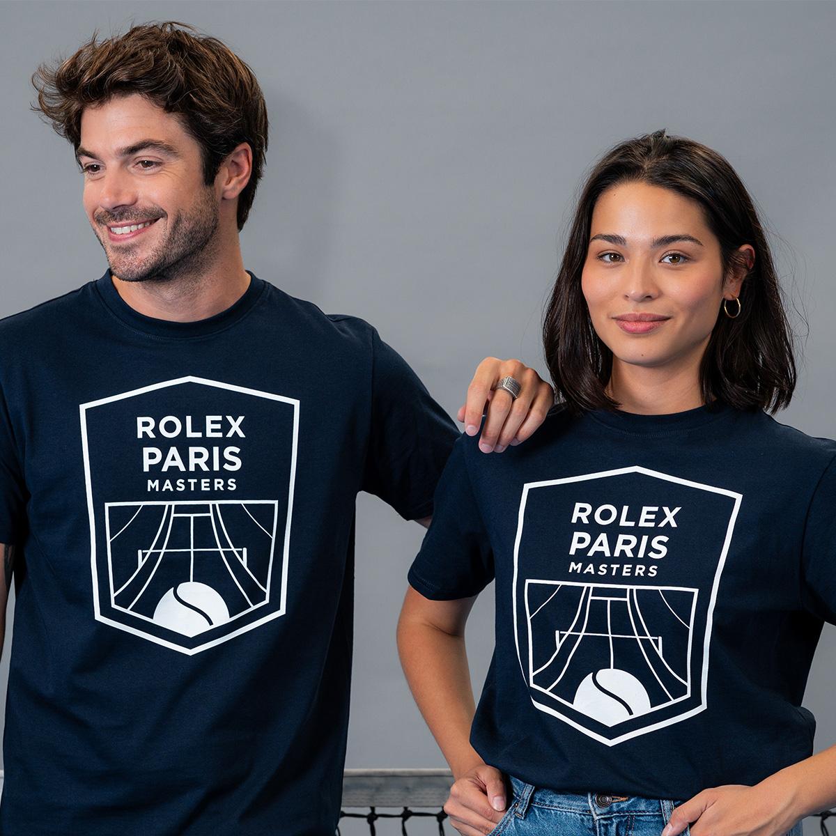 Unisex Rolex Paris Masters men T-shirt - Navy - ROLAND-GARROS