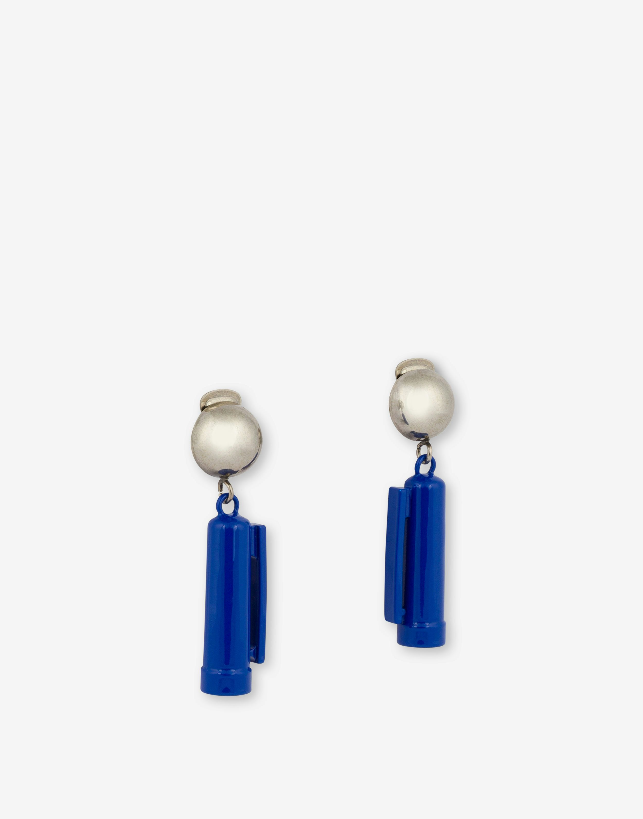Blue Pen Cap drop earrings