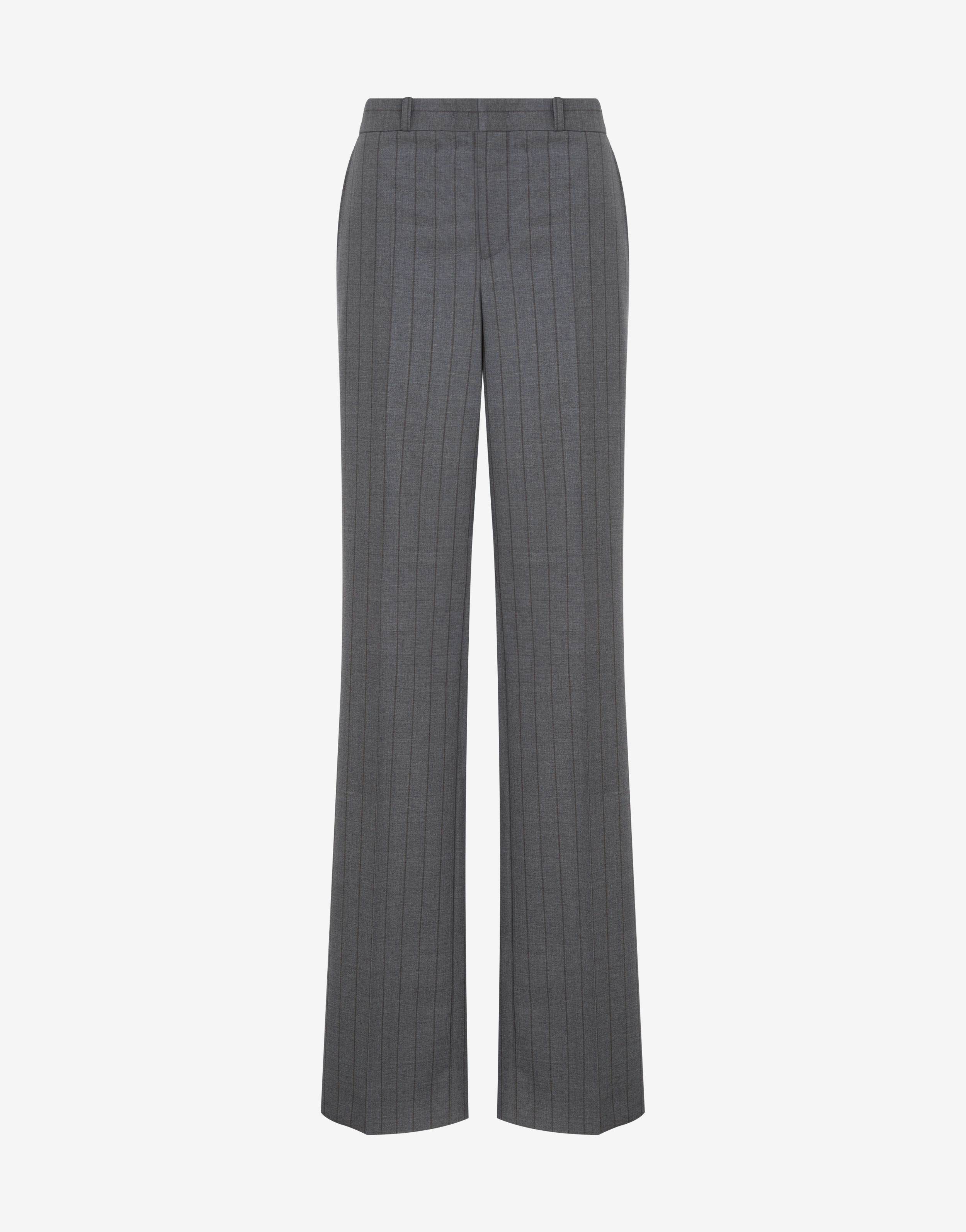 Wool Pinstripe Trousers