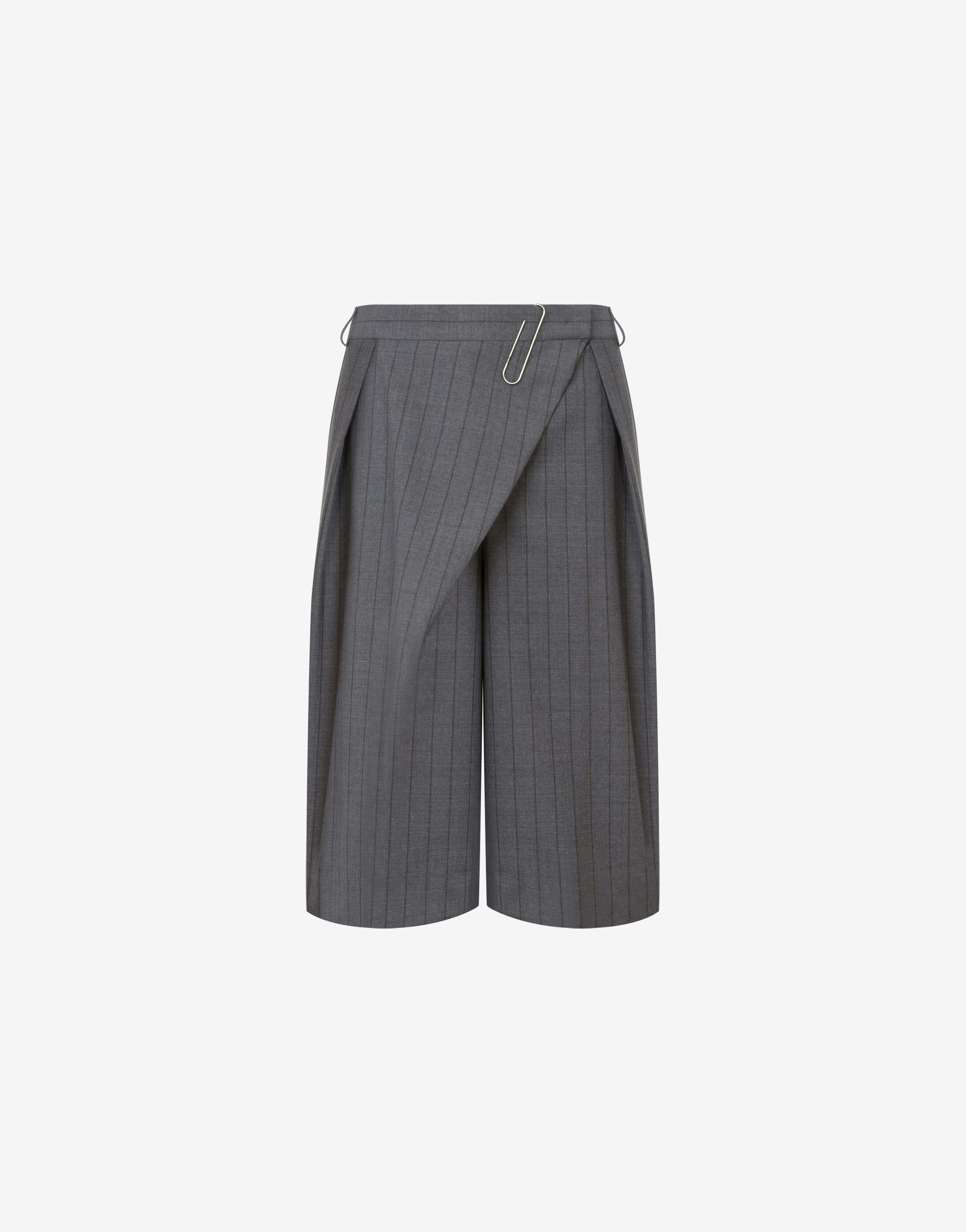 Wool Pinstripe Bermuda Shorts Office Inspiration