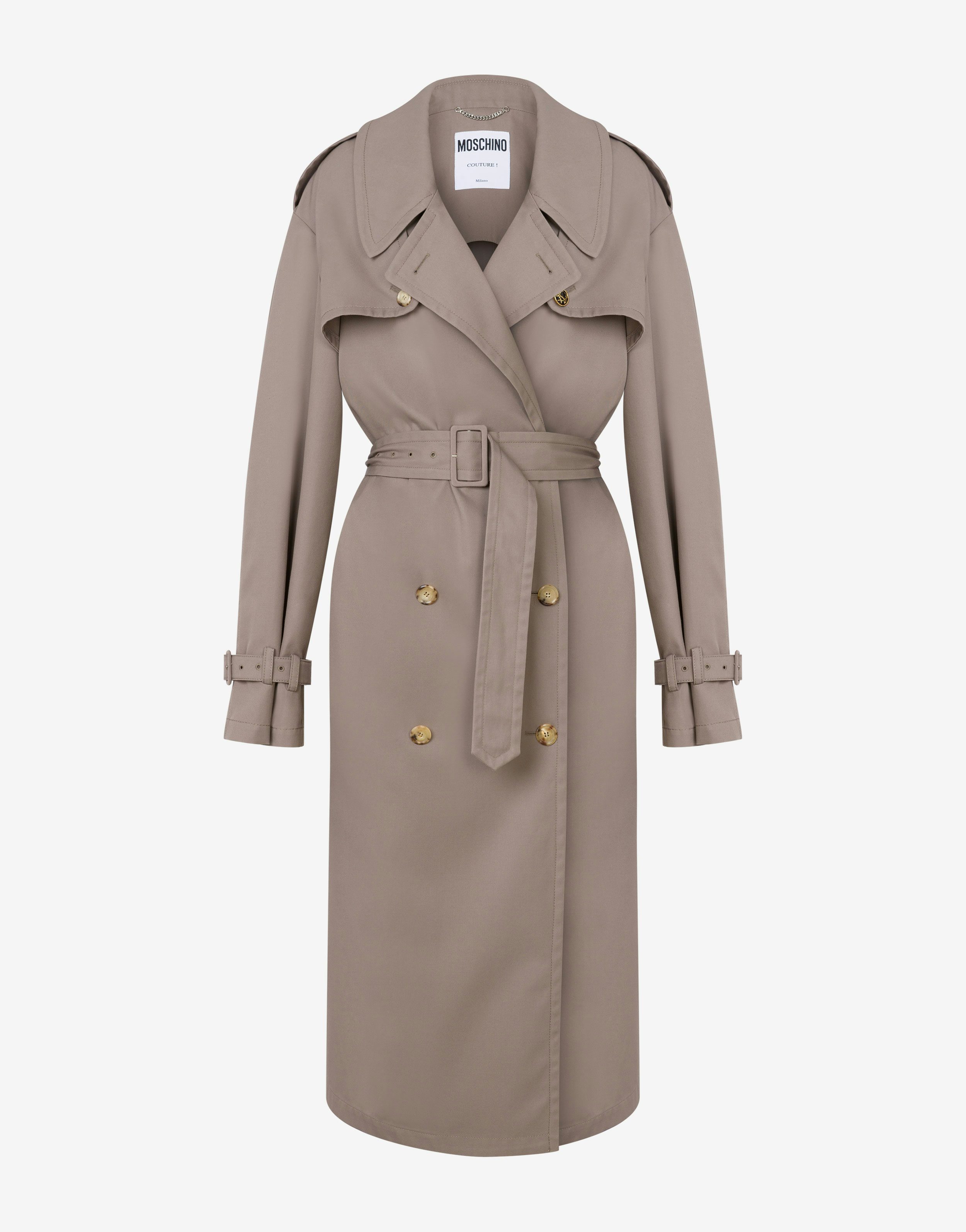 Cotton and Nylon Gabardine Trench Coat