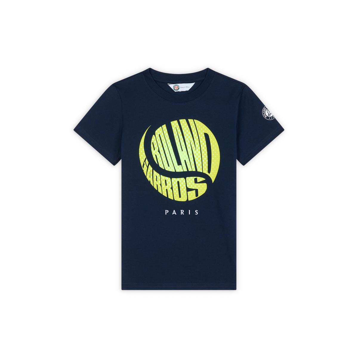 Ball t-shirt boy Roland-Garros - Navy Blue - ROLAND-GARROS