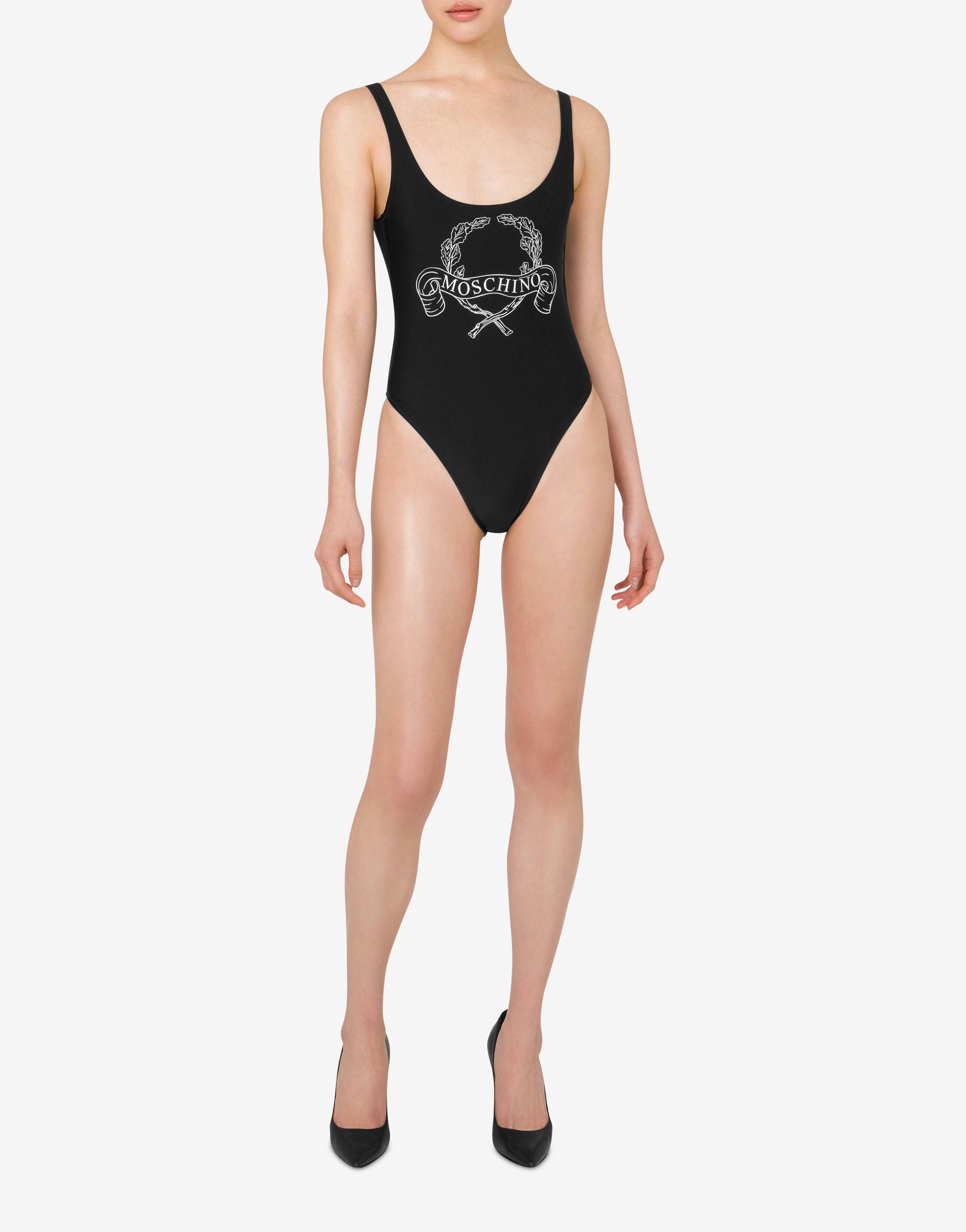 One-Piece Swimsuit Laurel Crown Logo