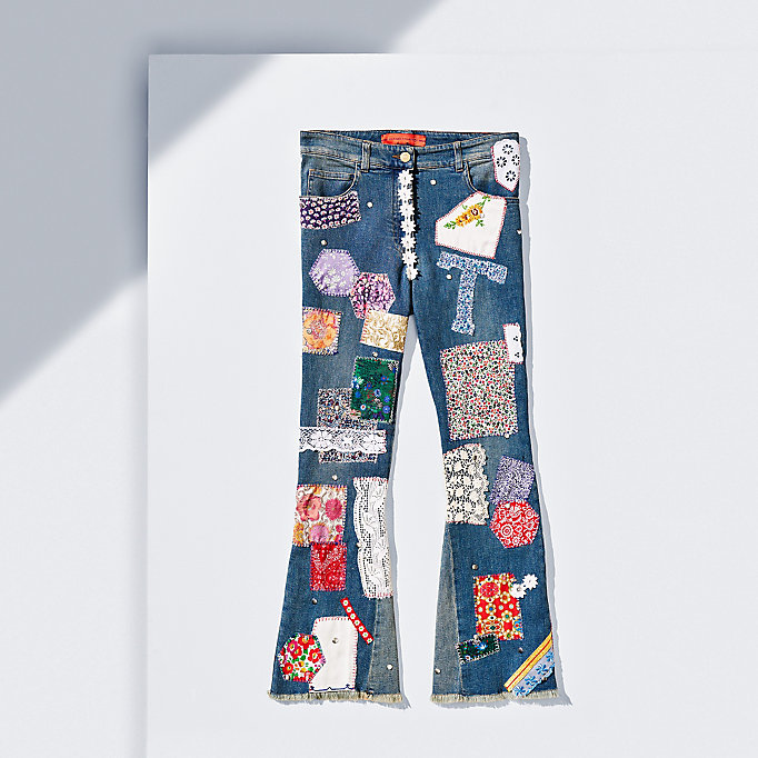 Tommy Hilfiger Flared Patched Jeans
