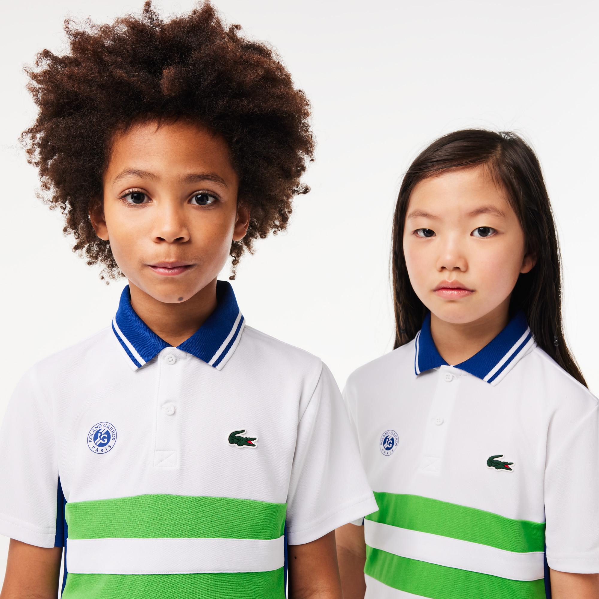 Lacoste x Roland-Garros children Performance Polo – White - ROLAND-GARROS