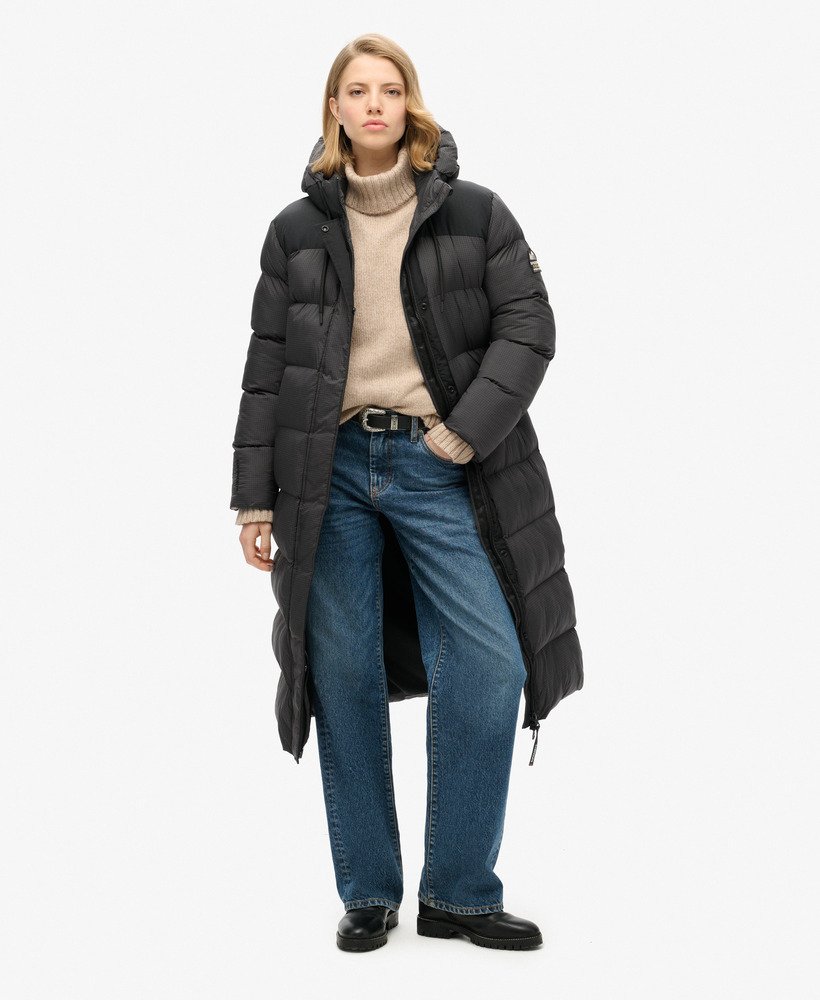 Rip-Stop Longline Puffer Coat
