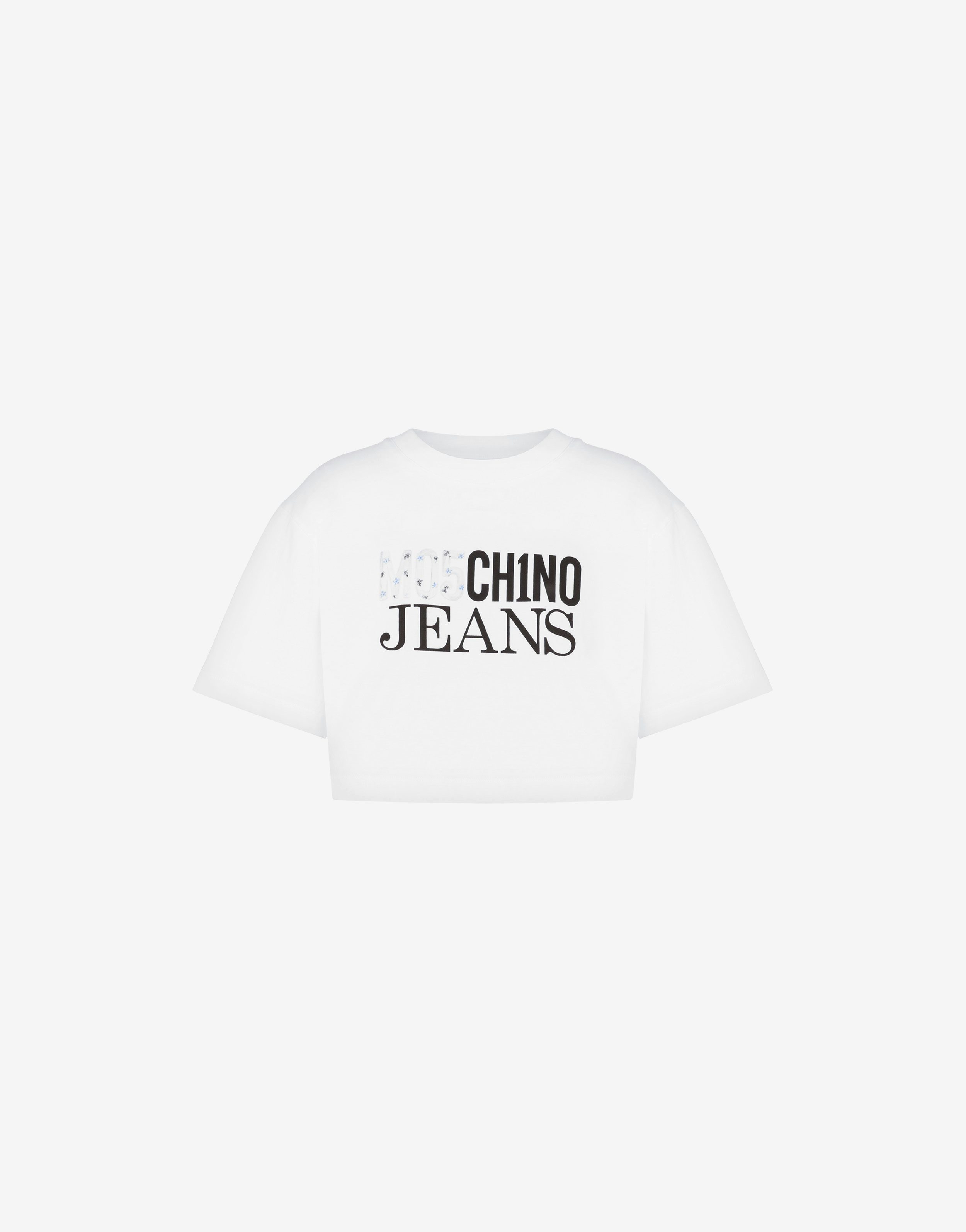 Cropped jersey T-shirt Logo Print