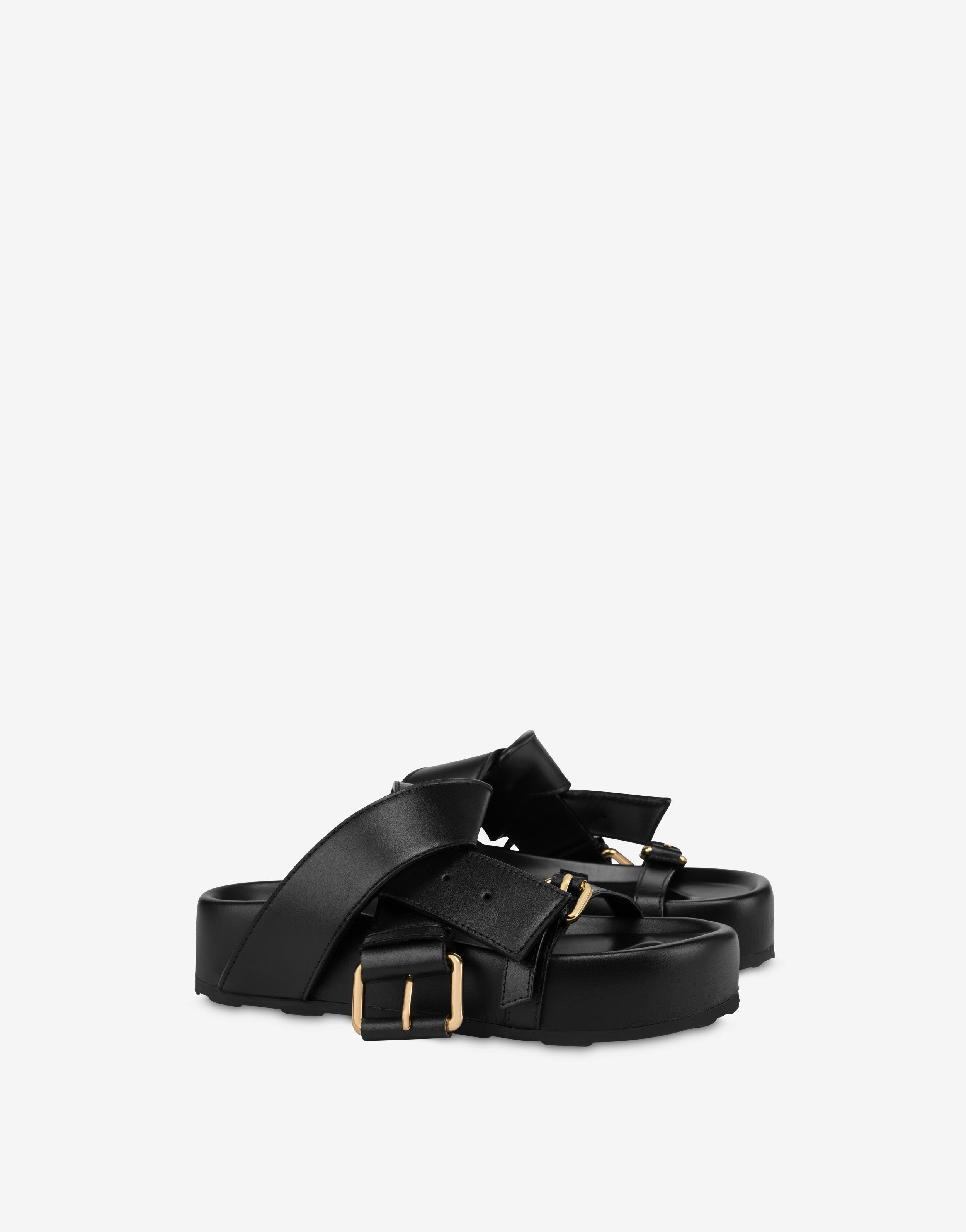 Belted Up Wedge Sandals