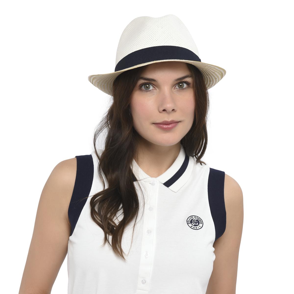 Roland-Garros two colors paper trilby - navy - ROLAND-GARROS