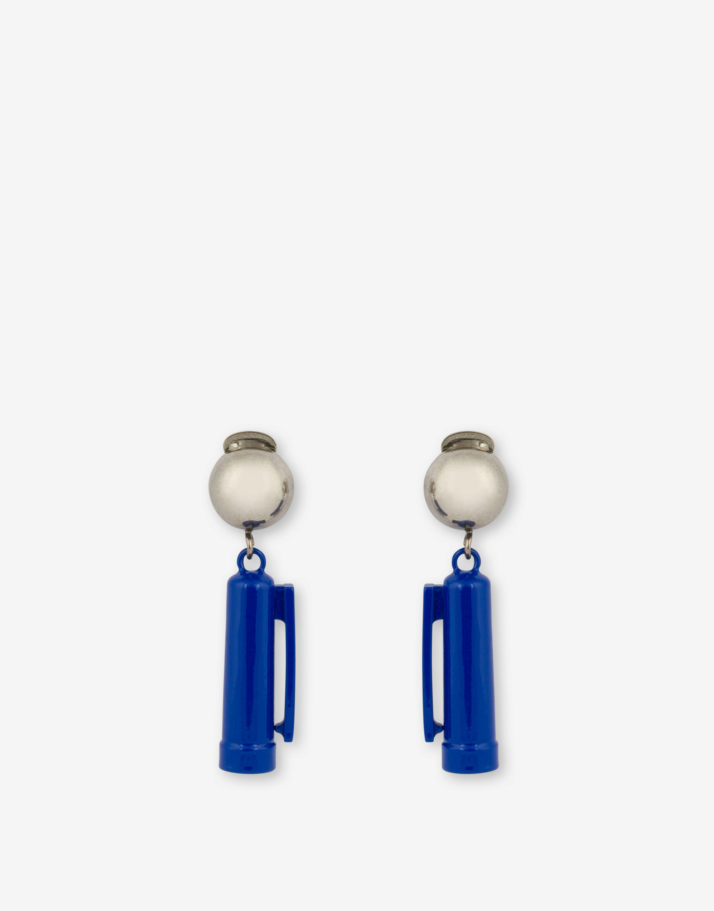 Blue Pen Cap drop earrings